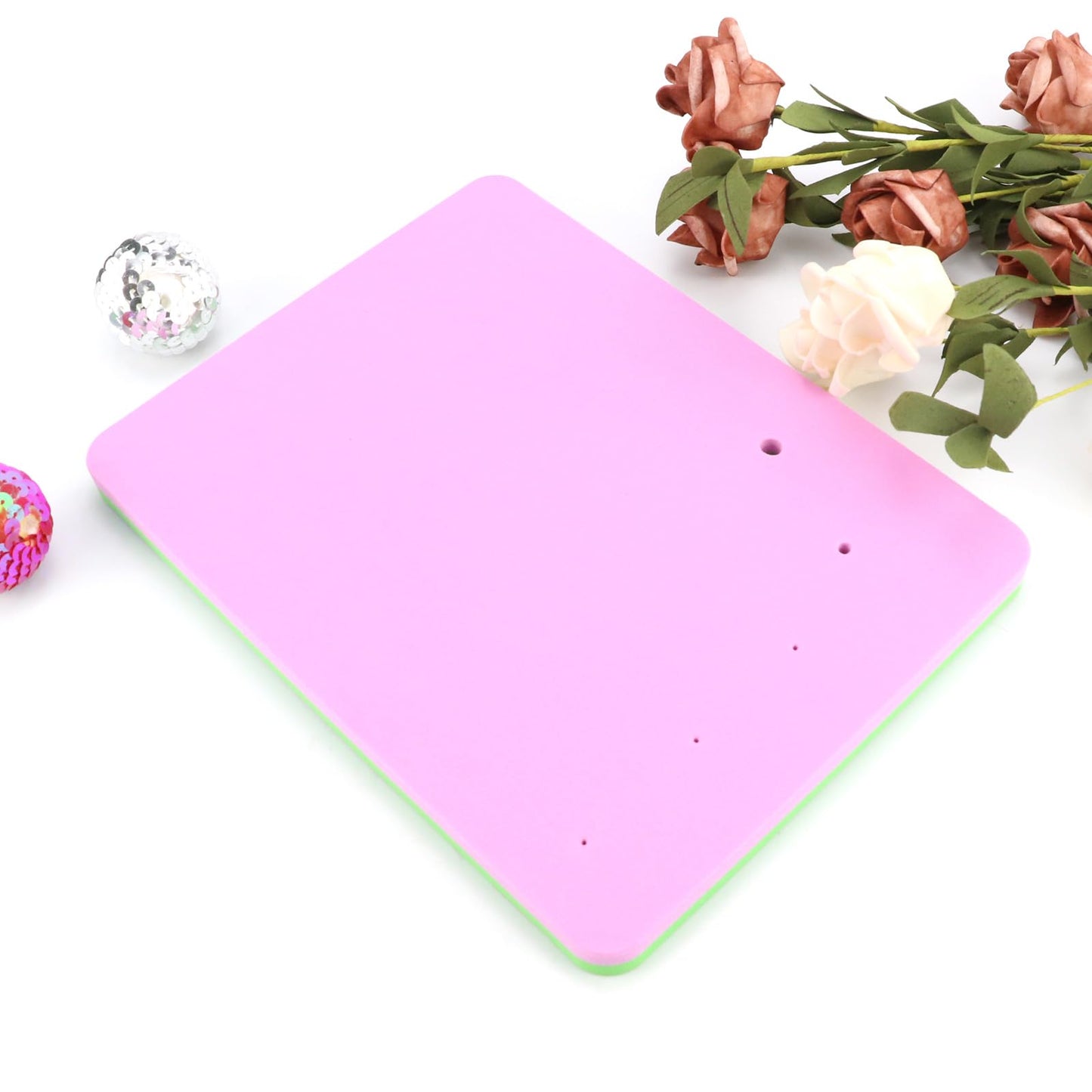 Fondant Cake Foam Pad, 5 Holes Silicone Sponge Mat for Fondant Flower Making Drying Shaping, Cake Decorating Tools for Sugarpaste Clay Baking Supplies