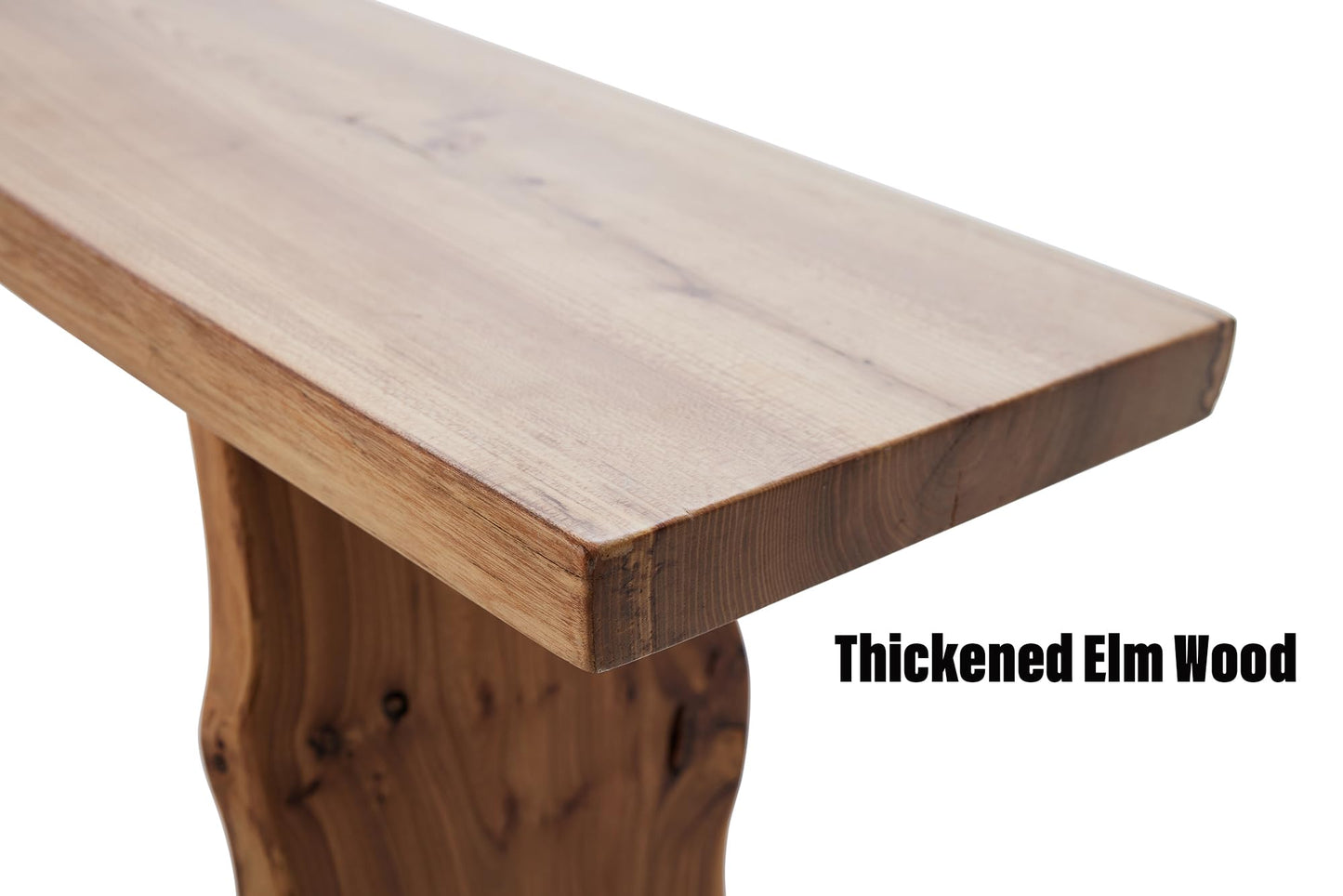 K KELBEL 63” Wooden Dining Bench,Entryway Bench,Solid Natural Edge,End of Bed,Kitchen Table Benches,Entryway Benches for Rustic Home Décor Furniture