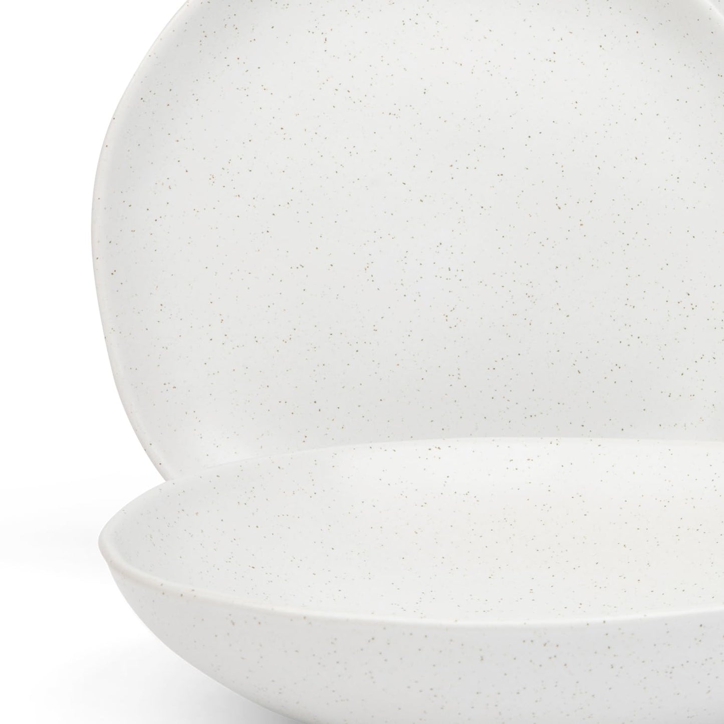 Trasa Home by Larder & Vine, Eco-Friendly High Fired Artisan Stoneware, Organic & Modern Dinnerware, 16 piece set, 4 place settings (Millstone)