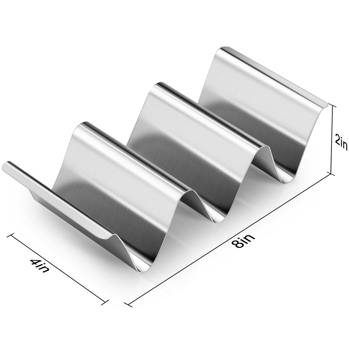 Taco Holder Stand, 6 Packs Stainless Steel Taco Rack Truck Tray Style, Oven, Grill and Dishwasher Safe