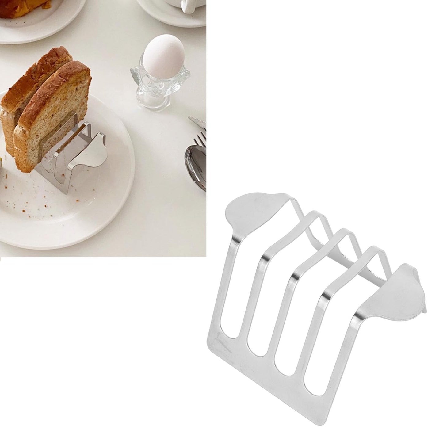 Hapivida Toast Rack Bread Holder, Stainless Steel Toast Rack Vintage Toast Cooling Grid Bread Rack for Baking