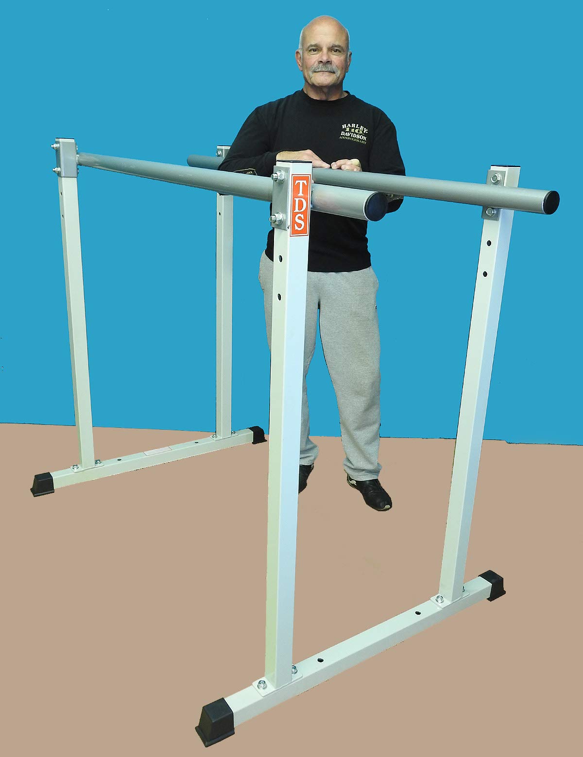 Titan Gymnastics Parallel Bar, (2) Adjustable Heights & (3) Adjustable Widths, with 2” Dia Parallel Bars – Made in The USA.