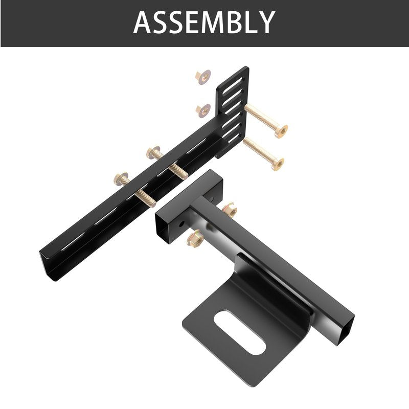 Ogonbrick Headboard Brackets Adjustable,Adjustable Headboard Bracket for Bed Frame Headboard Wall Mounting Brackets with Footboard Extension Kit Fit Matte Black