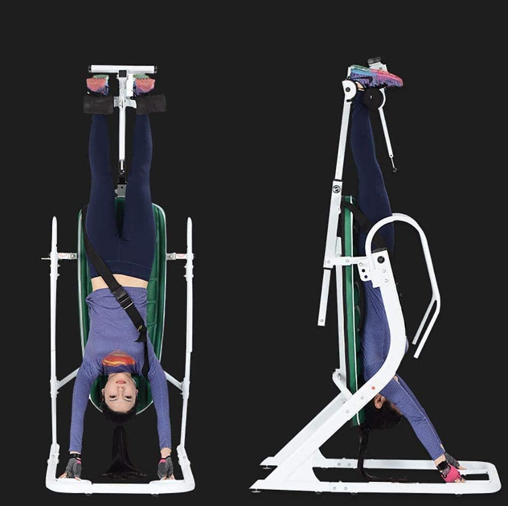 Inversion table, heavy duty back stretcher machine steel frame for back pain relief, adjustable height 135-195cm, maximum load 150kg