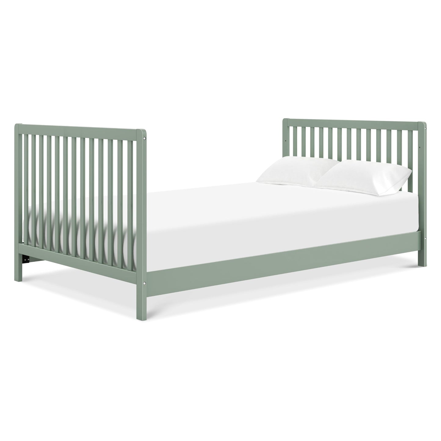Carter's by Davinci Colby 4-in-1 Convertible Crib with Trundle Drawer in Light Sage, Greenguard Gold Certified, Undercrib Storage