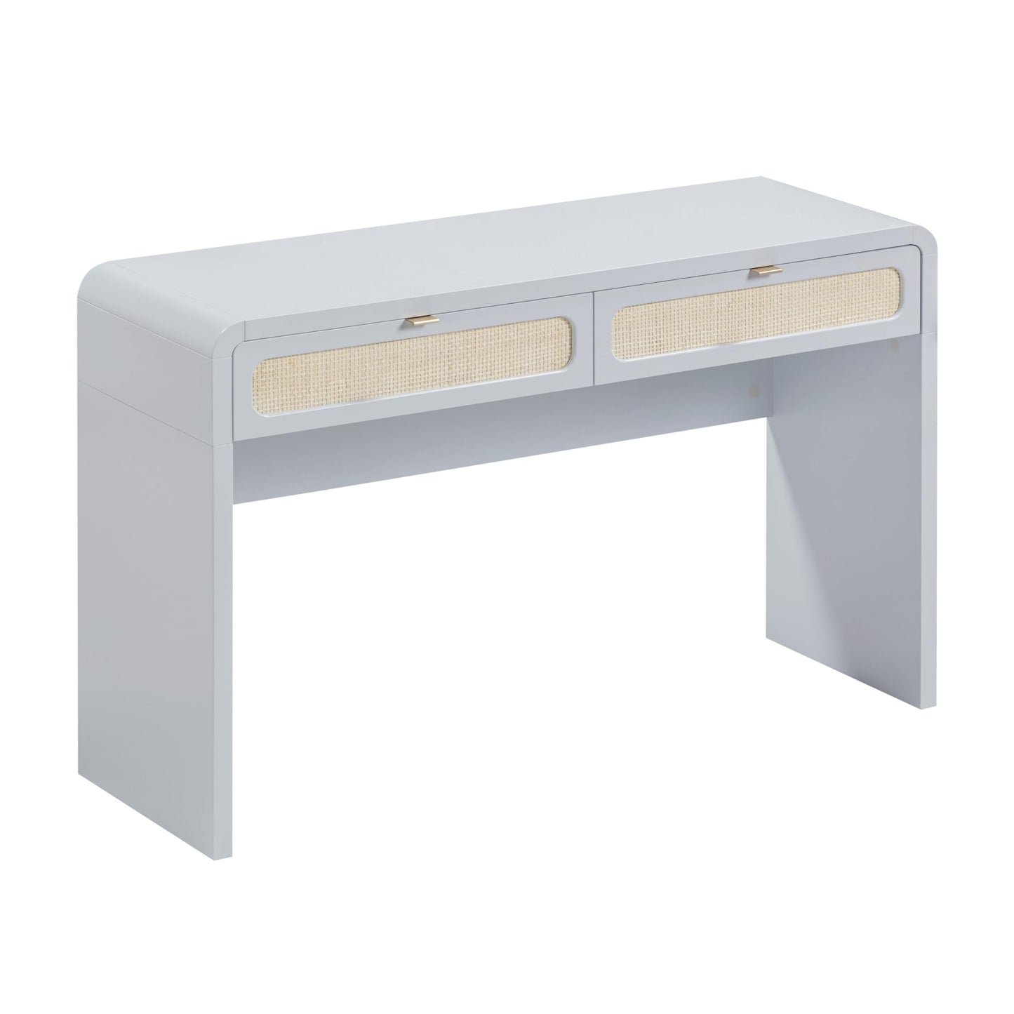 Tov Furniture Patty Pastel Blue Rattan Console Desk