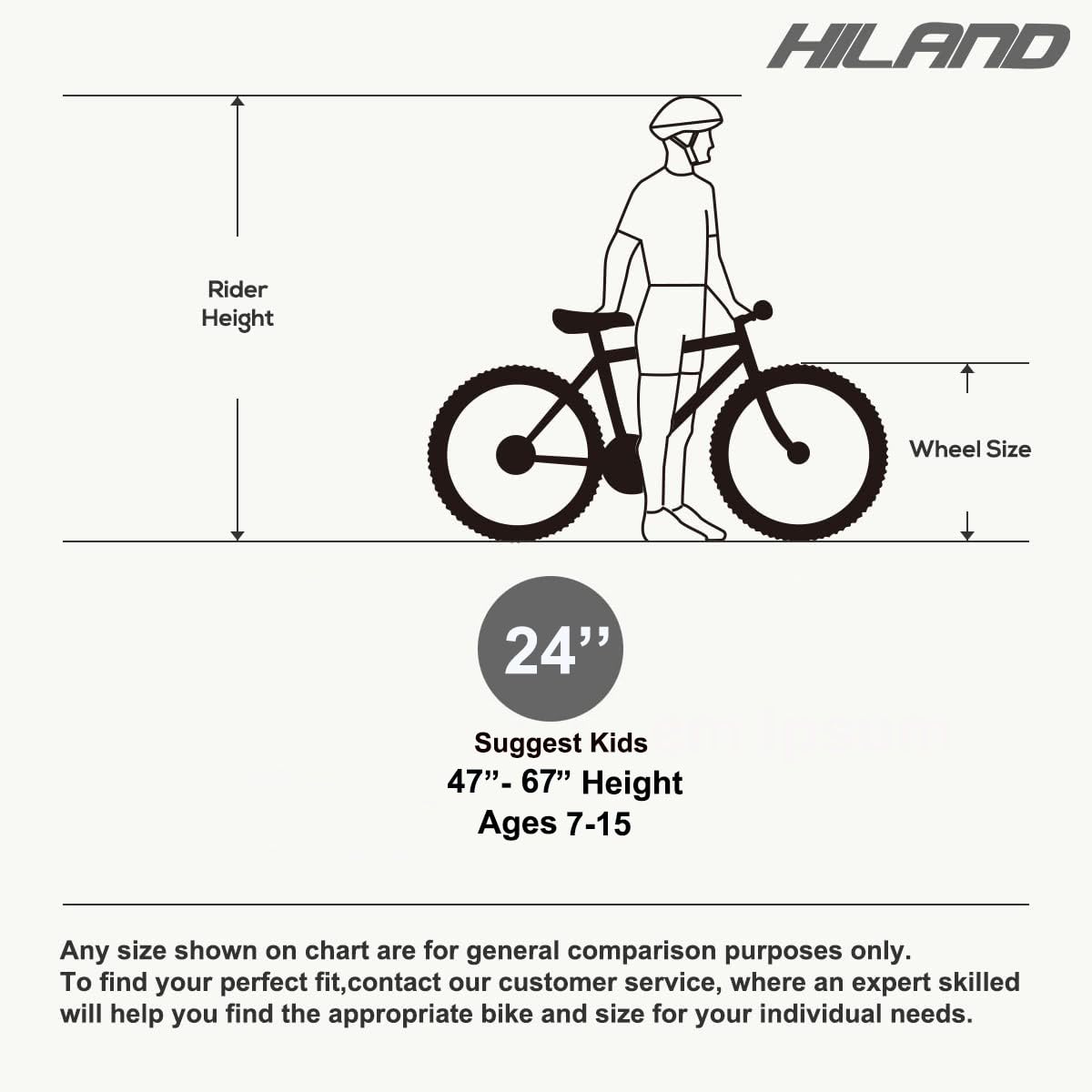 HH HILAND 24 Inch Mountain Bike for Kids Age 7-15 Year Old, Front Suspension Fork Kids' Bicycles for Boys Girls Pink