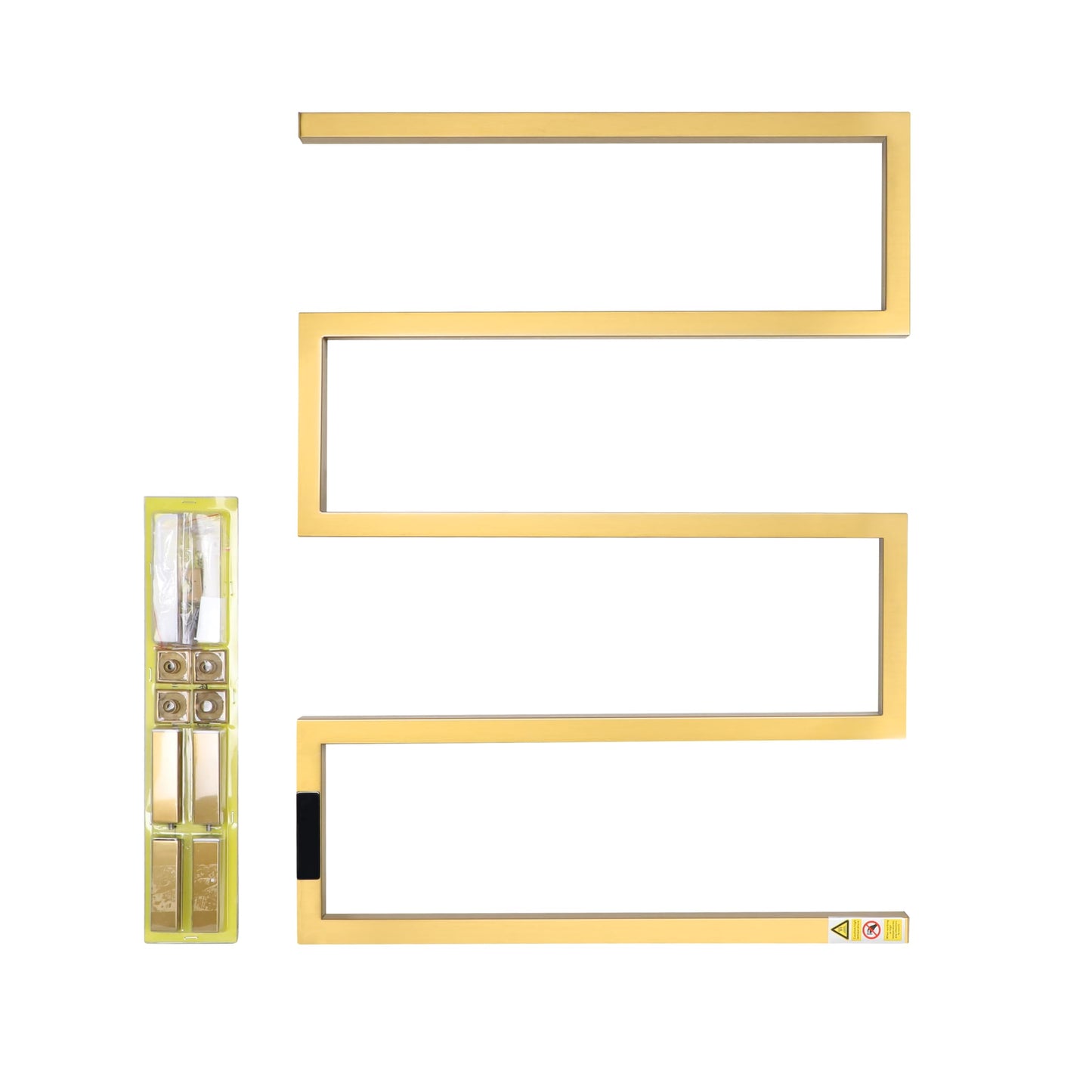 Towel Warmer Rack for Bathroom with Timer/Fahrenheit Temperature Control Wall Mounted Electric Heated 5 Bar Rail Plug-in or Hardwired Keep Bath Shower Towel Warming (Brushed Gold)