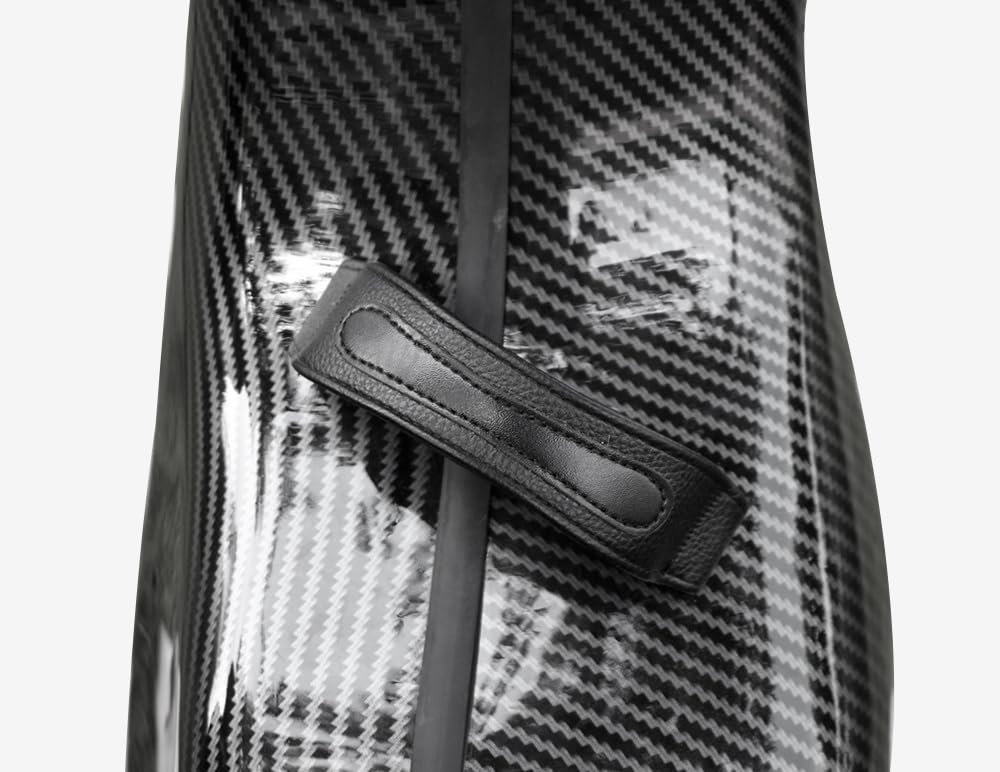 4/4 Full Size Cello Case Hard Mixed Carbon Fiber Strong & Ultralight Cello Box ca. 4.0 kg with Strong Handle & 2 Bow Holders & Back Straps & Wheels (Black)