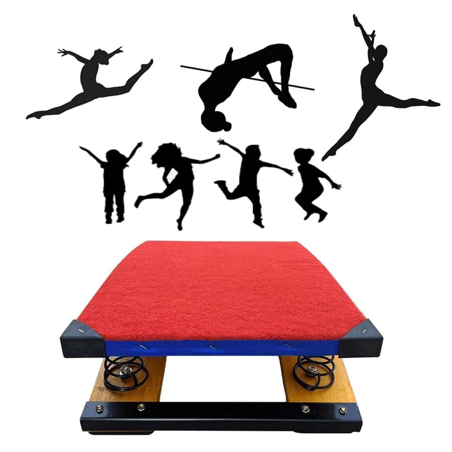 Gymnastics Springboard, with Crash Protection Mats, Heavy Duty Vault Training Equipment for School and Home Use