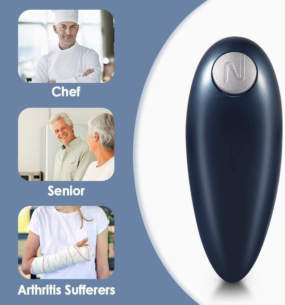 One-Touch Electric Can Opener Automatic Hand Free Can Openers for Arthritis and Seniors, Safety Can Opener Smooth Edge, Best Kitchen Gadget for Restaurant Home Use