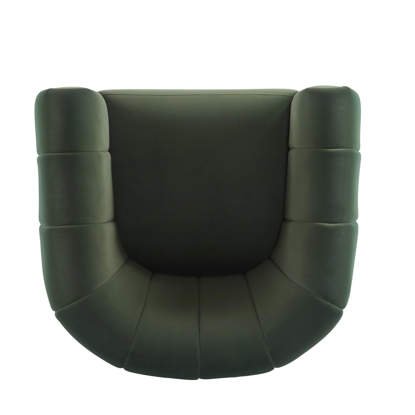 Christopher Knight Home Monroe Velvet Swivel Club Chair,Armchair with 360-Degree Rotation,Upholstered Barrel Swivel Sofa Chair for Living Room/Bedroom,Tufted Back,Thick Cushion, Iron Base, Olive Green