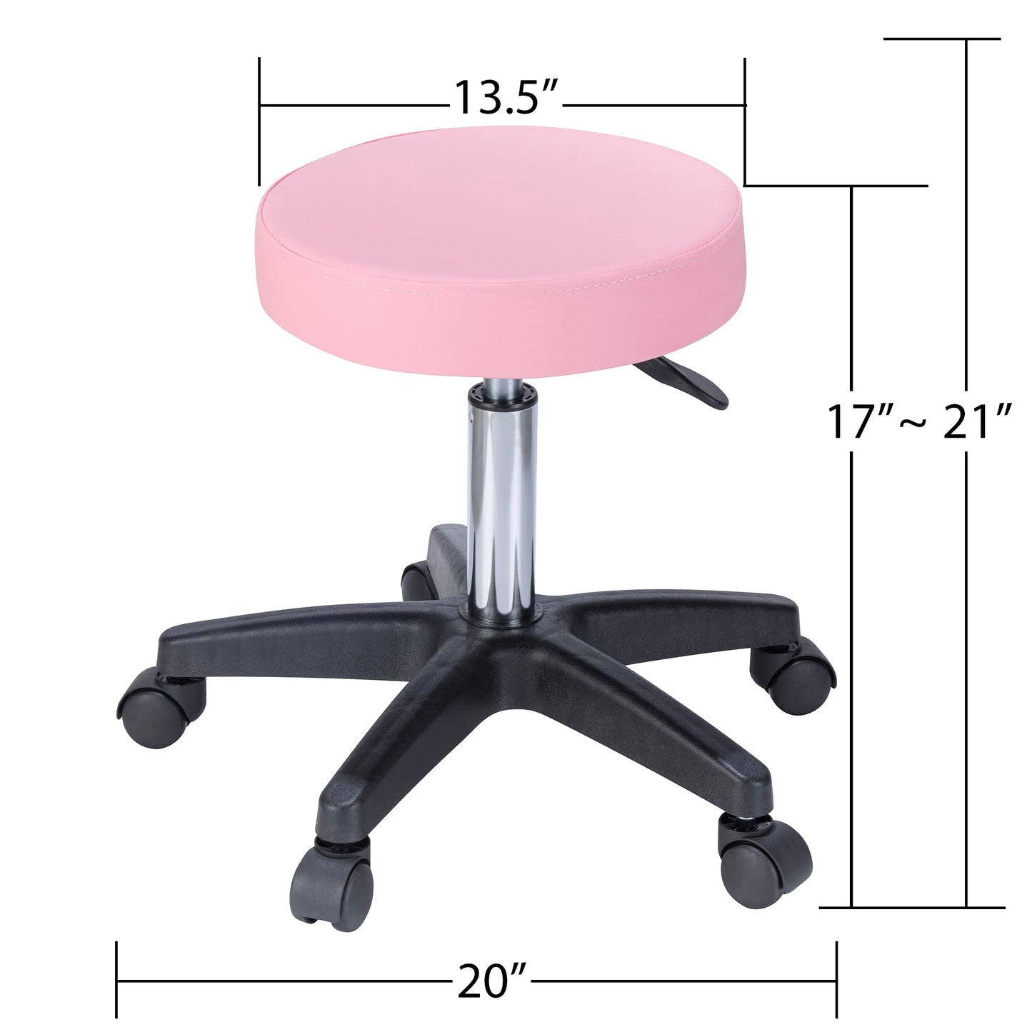 Massage Salon Tattoo Chair with Two Trays Esthetician Bed with Hydraulic Stool,Multi Purpose 3 Section Facial Bed Table, Adjustable Beauty Barber Spa Beauty Equipment, Pink