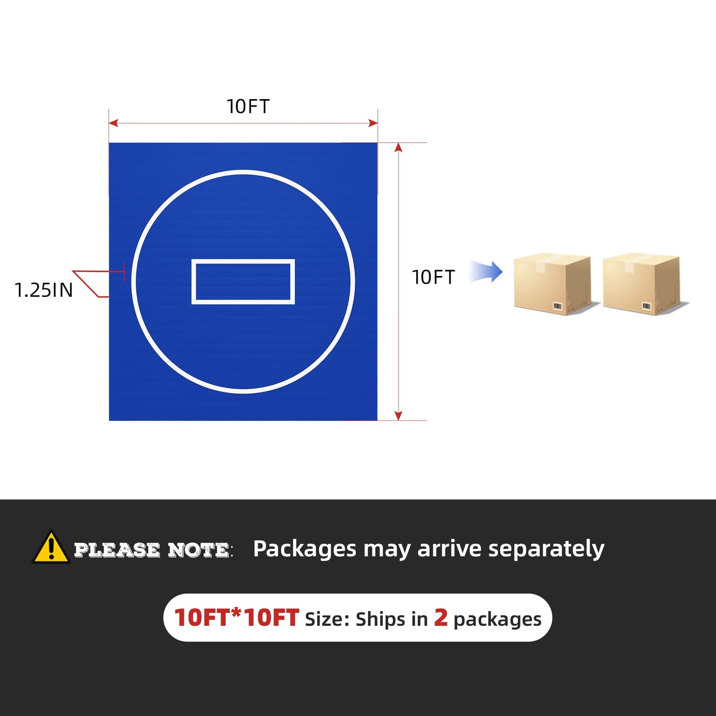 HFPFTS Wrestling Mat for Home, 10’x 10’x 1.25” Wrestling Mat, Safe Wrestling & Play Mat for Kids and Family, Jiu Jitsu, BJJ, MMA, Wrestling Mats, Martial Arts, Tumbling, Easy Clean, Gym Mat, Blue