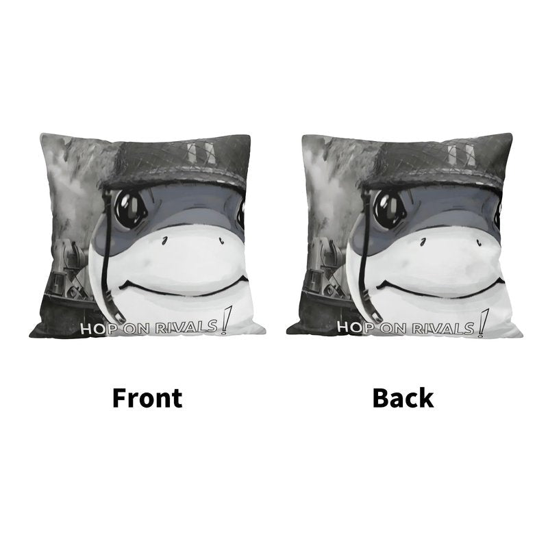 Jeff Shark Funny Meme Throw Pillow Covers 18x18 Inch Funny Pillows Velvet Decorative Pillowcase Home Decor Living Room Cushion Case Funny Gift Decor for Bed Sofa Couch