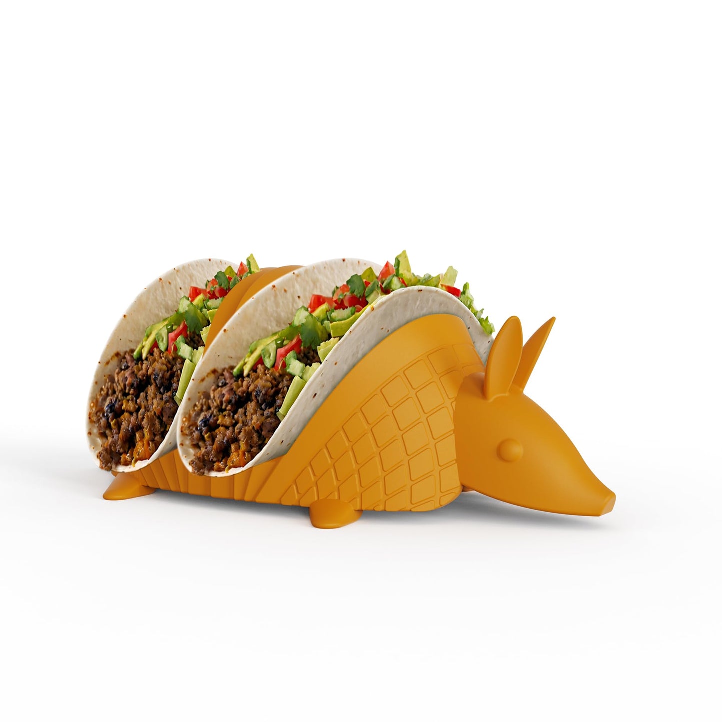Pund'it Tacodillo Taco Holders, Set of 2 Armadillo Themed Taco Platters
