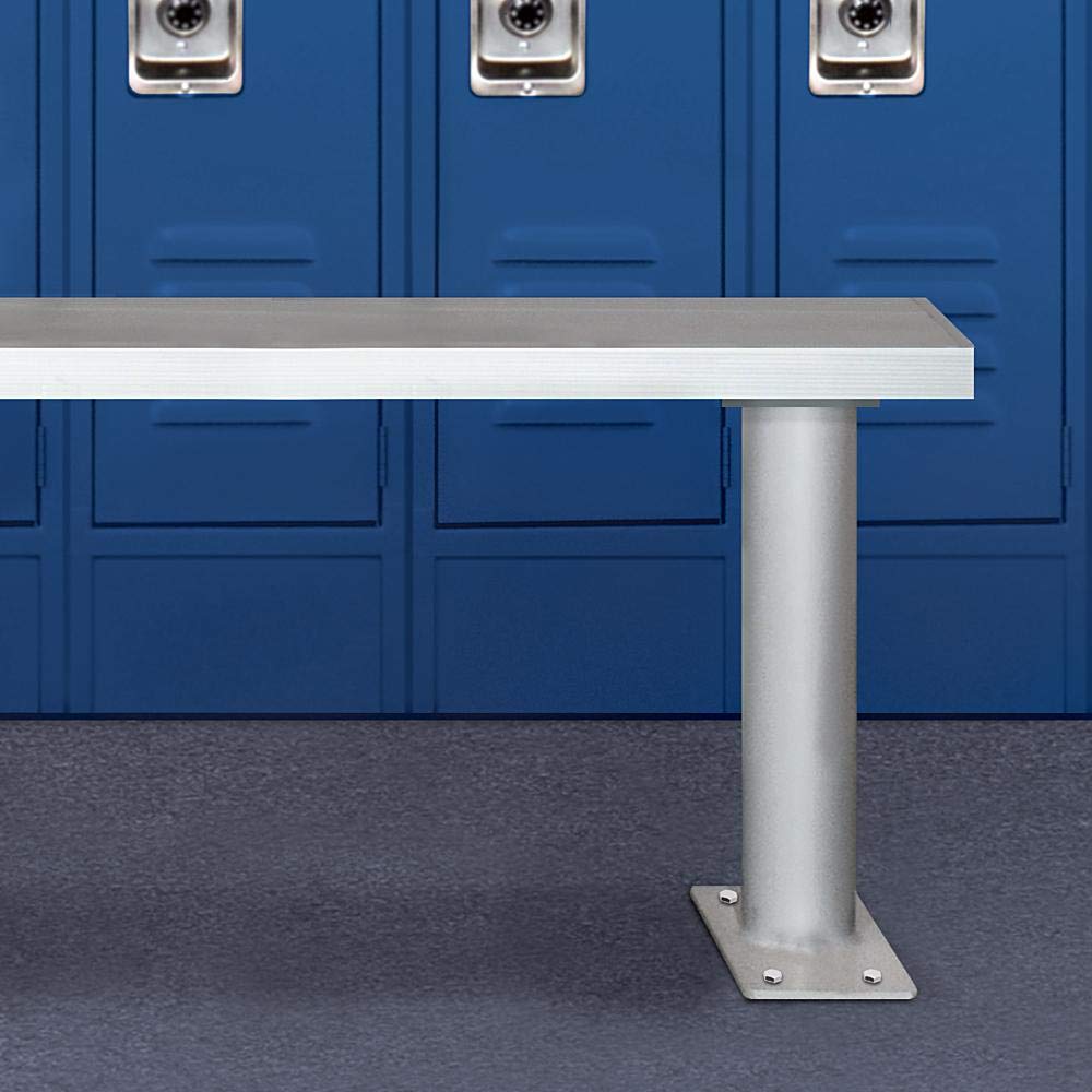 Aluminum Locker Bench Size: 18" H x 36" W x 10" D