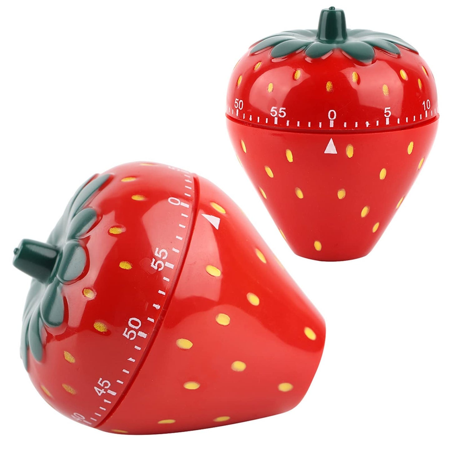 Fayelume Mechanical Kitchen Timer, Egg Timer Cute, Wind up Timer Manual, Visual Timer, Cooking Timer Trawberry Shaped for Classroom Hard Boiled Eggs