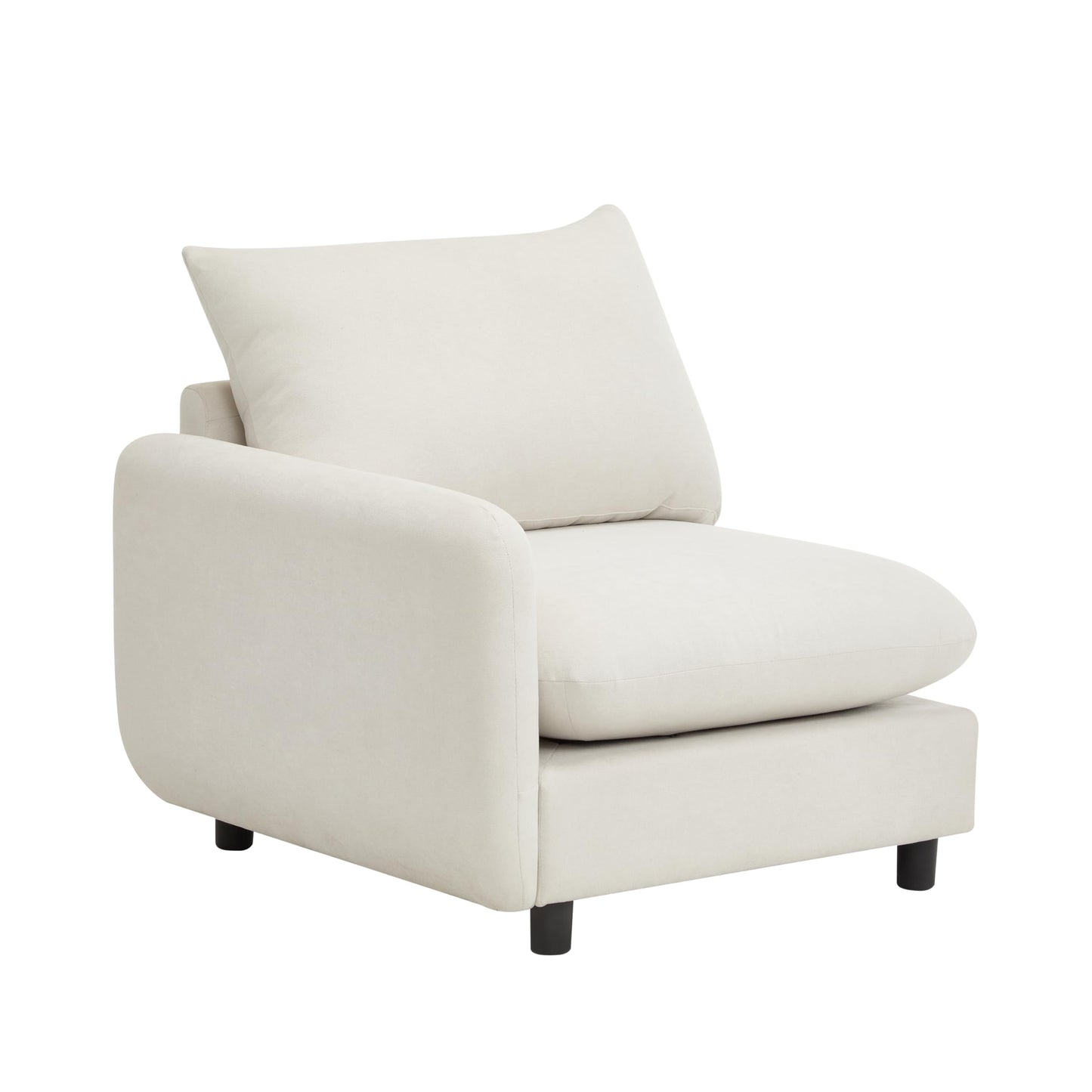 Christopher Knight Home Bricez 69" Loveseat, Upholstered Sofa, Modular Couch, Oversized Loveseat, Spacious Seating Sofa Couch, Comfort Sectional Corner Wooden Chair for Living Room Home Office, White