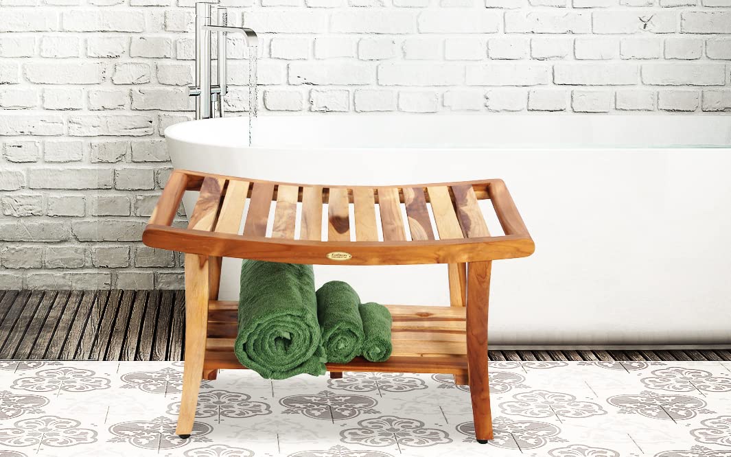 Harmony Teak Bench with Protective Teak Cleaner