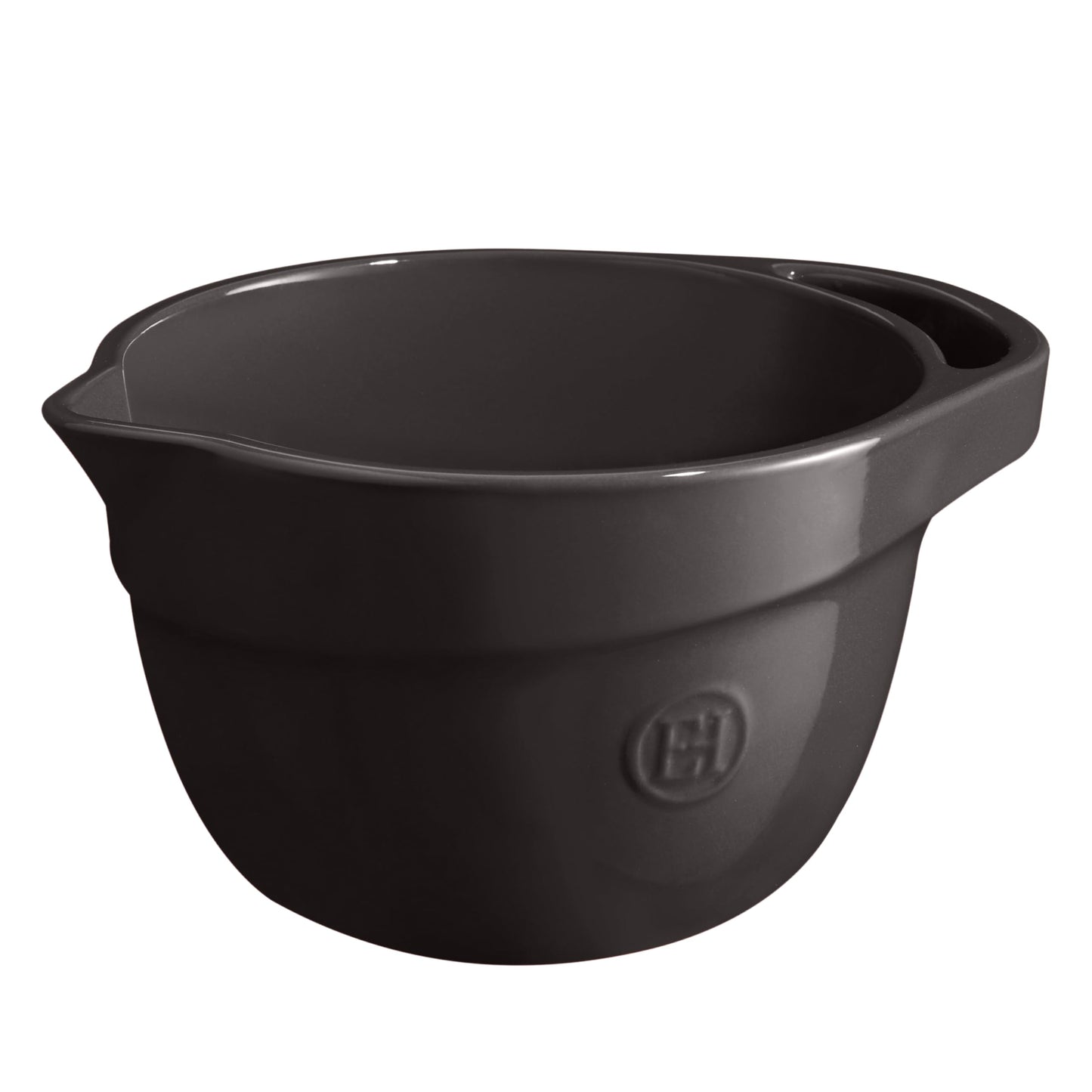 Emile Henry Made in France Mixing Bowl Large -4.75 Quart |Truffle