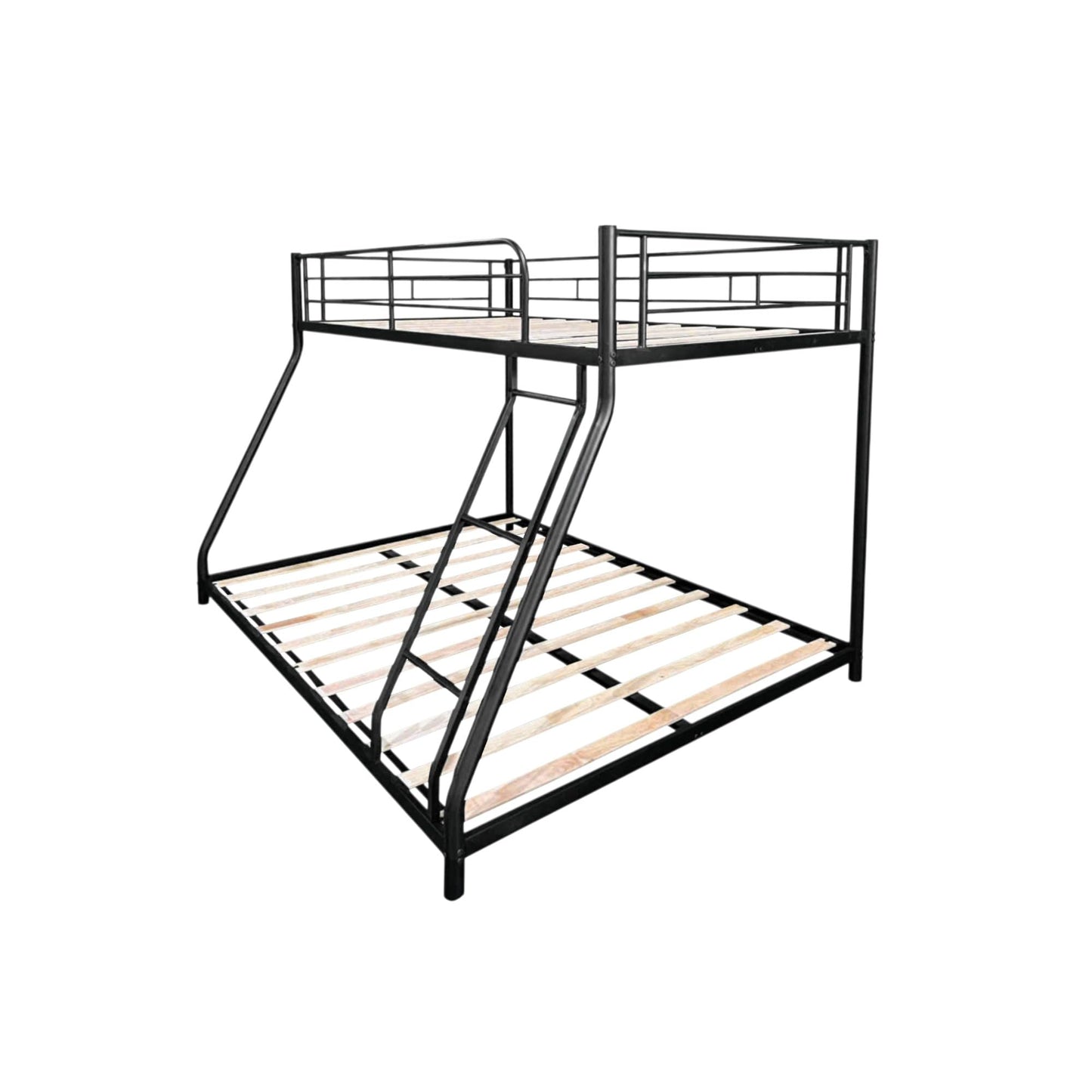 Bellemave Twin Over Full Bunk Bed with Wood Slat, Heavy Duty Metal Bunk Bed Frame for Adults, Adult bunk beds, Black