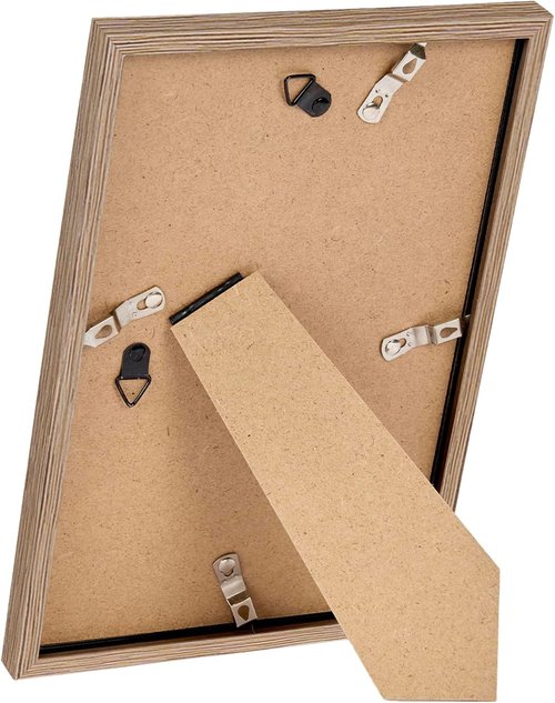 JCJMY 11x12 Rustic Brown Picture Frame - Versatile Wall Mounting & Tabletop Display with Shatter-Resistant Plexiglass