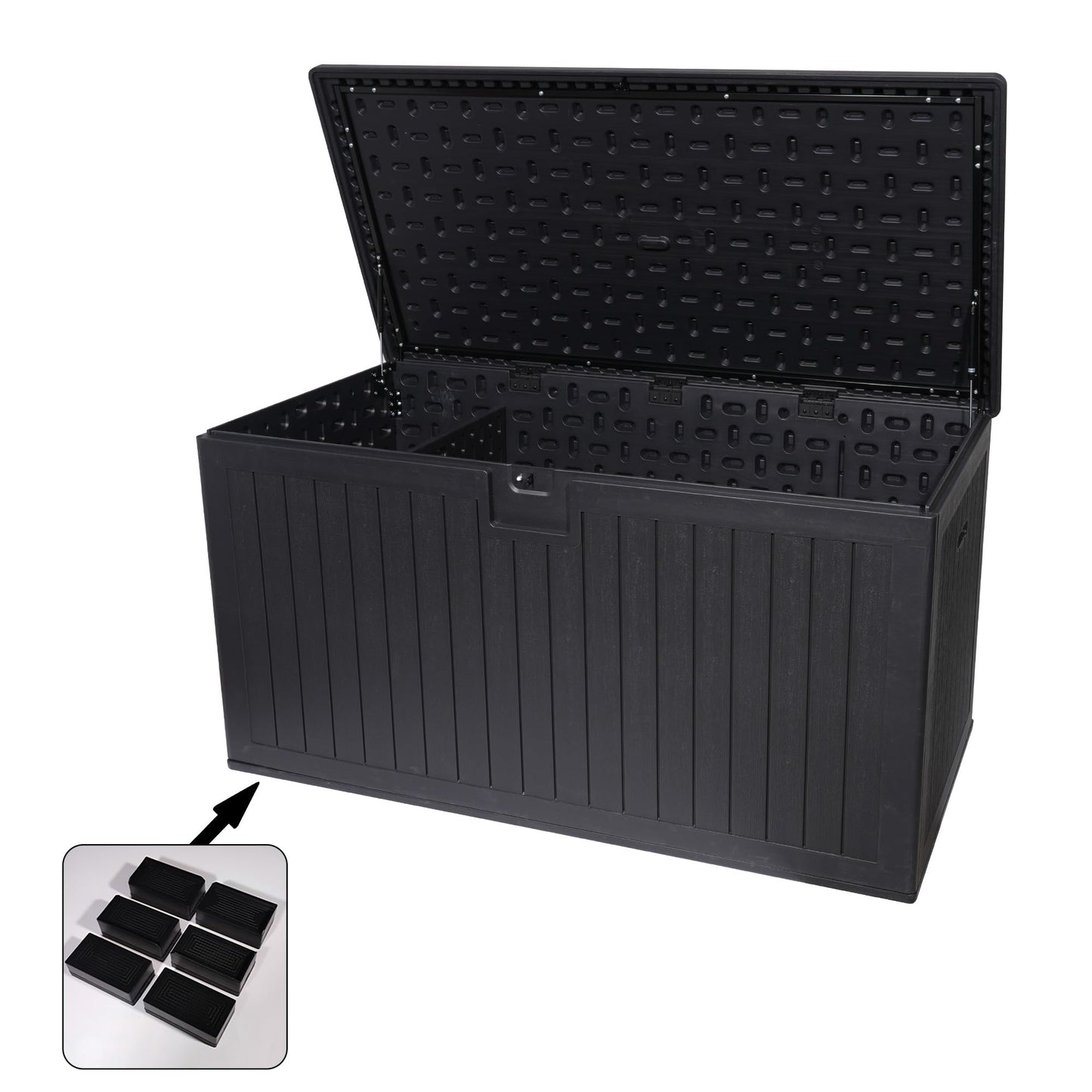 KEIKI 260 Gallon Outdoor Deck Storage Box,Large Lockable All Weather Containers for Patio Furniture Cushions,Pool Accessories,Garden Tools