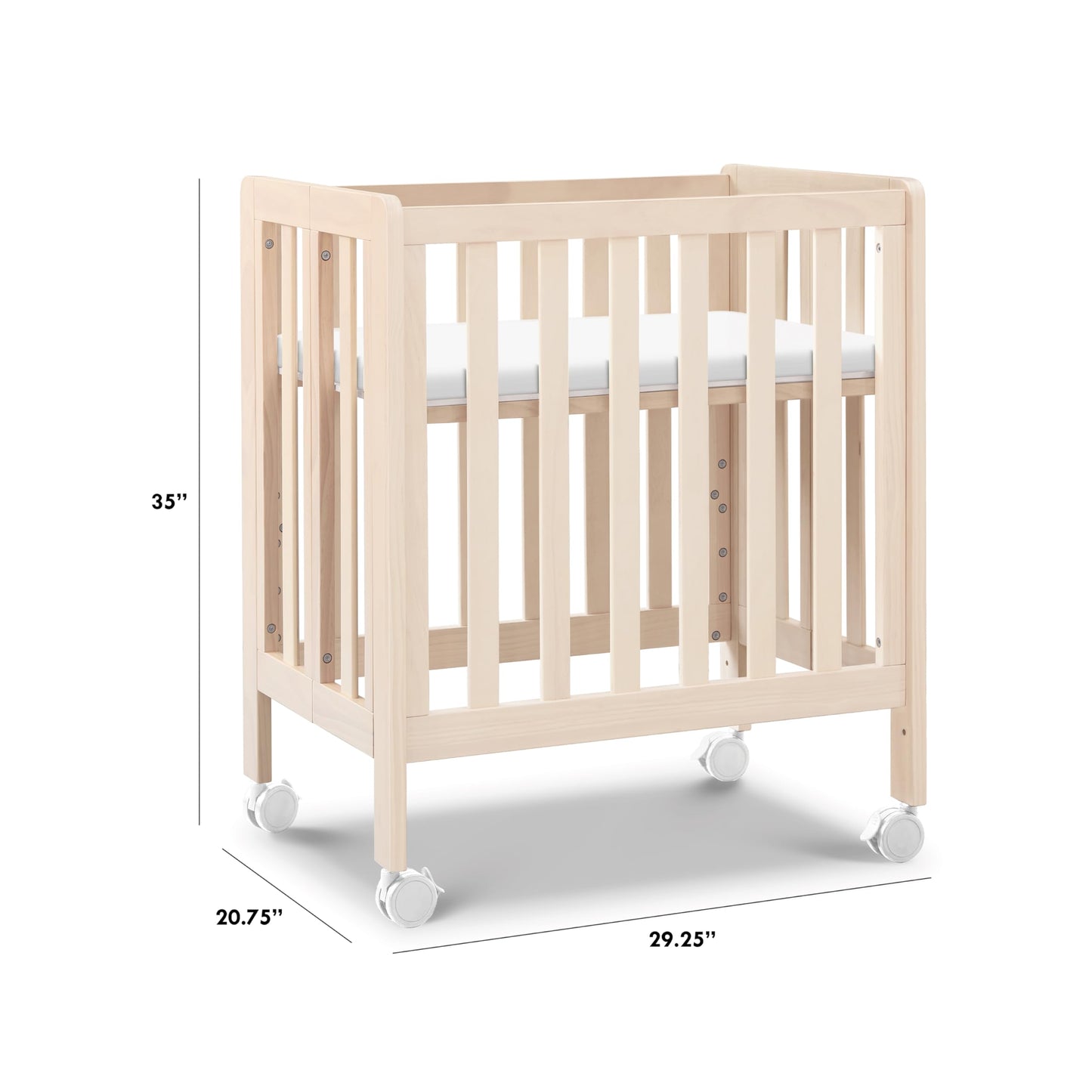 Carter's by Davinci Colby Grow 6-in-1 Convertible Crib - Portable Bassinet to Full-Size Baby Crib w/Removable Wheels, Toddler Bed, Junior, Full-Size Bed - GREENGUARD Gold Certified - Easy to Assemble