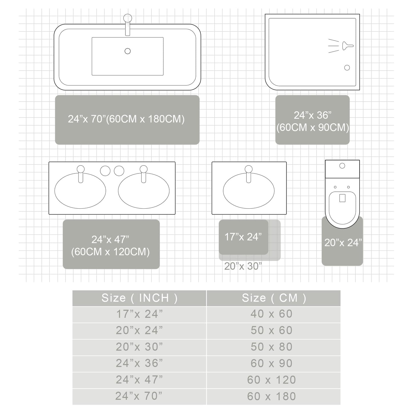 Exclusivo Mezcla Bathroom Rugs Mat 17x24, Extra Soft Non Slip Absorbent Microfiber Bath Rugs, Machine Washable Quick Dry Bath Mats for Bathroom Floor, Shower, Home Decor, Solid Camel