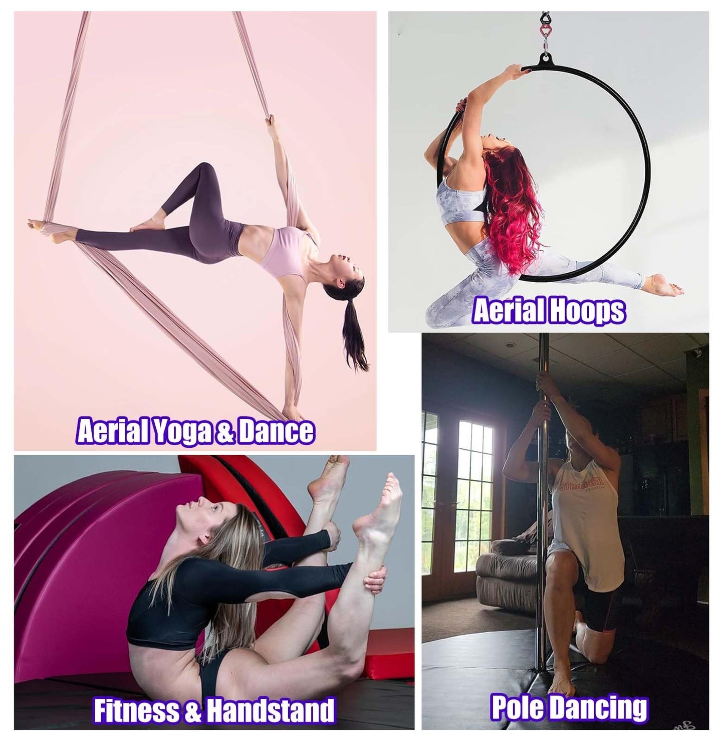 Innovz Crash Mat Aerial Hoop Dancing Pole Crash Pad, Foldable Circular Dance Floor Mat for Home Gym, 1/2/4 Inch Thick EPE Foam Pad, Yoga Exercise Mat Gymnastics(Red,150cmx10cm(59inx3.9in))