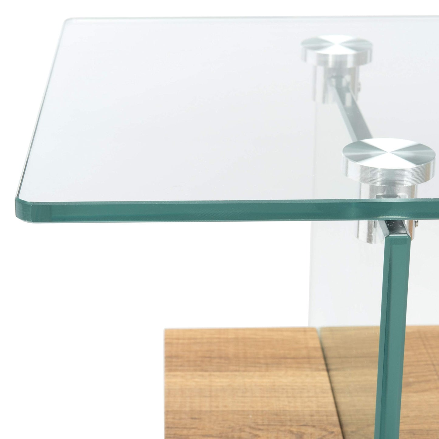 Safavieh Home Kayley Glass and Natural Brown Console Table