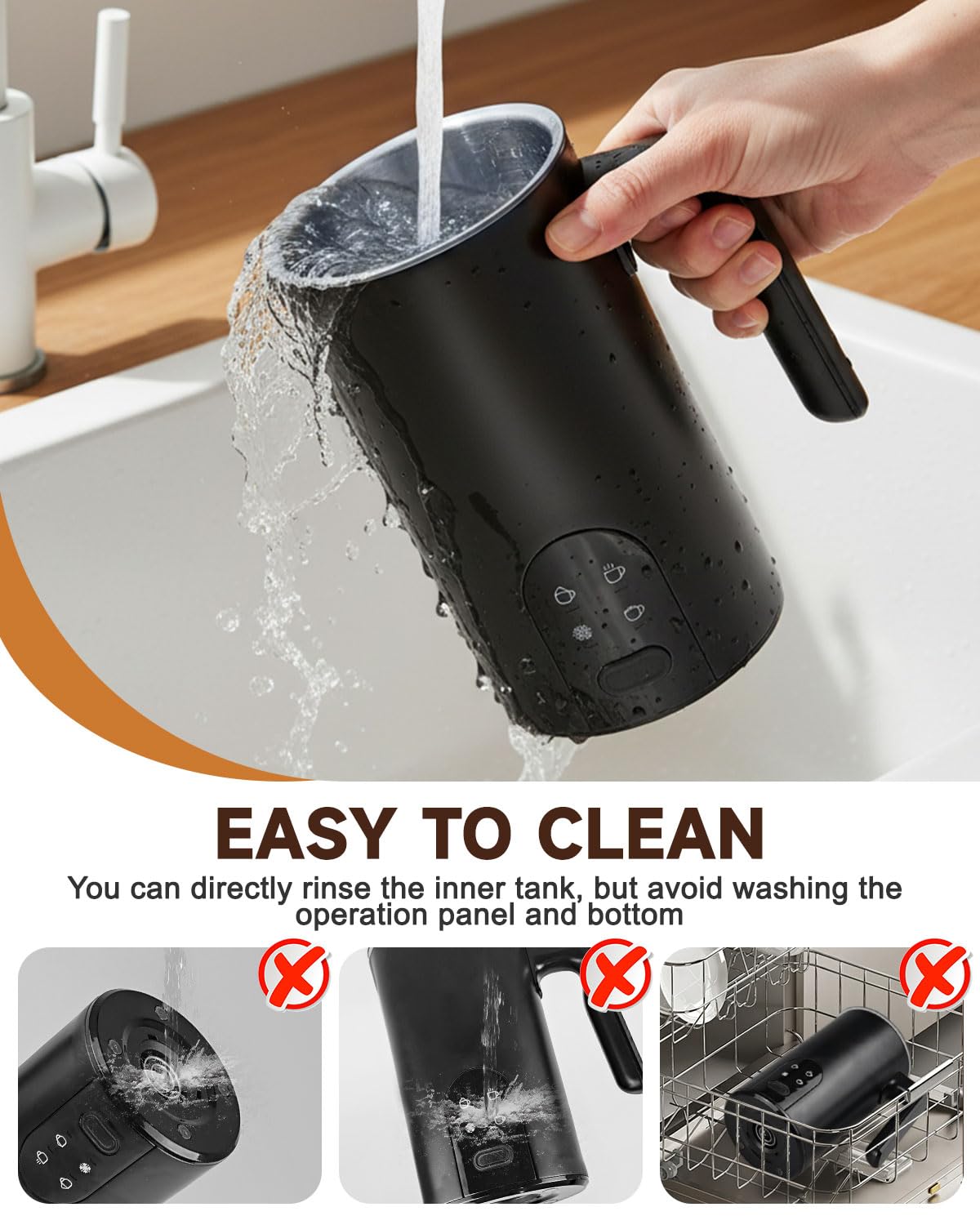 Torlaist Milk Frother and Steamer, 4-in-1 Automatic Electric Milk Frother 11.8oz/350 ml, Instant Hot and Cold Foam Maker, Milk steamer Heater Foamer Warmer for Coffee, Cappuccino, Macchiato, Latte