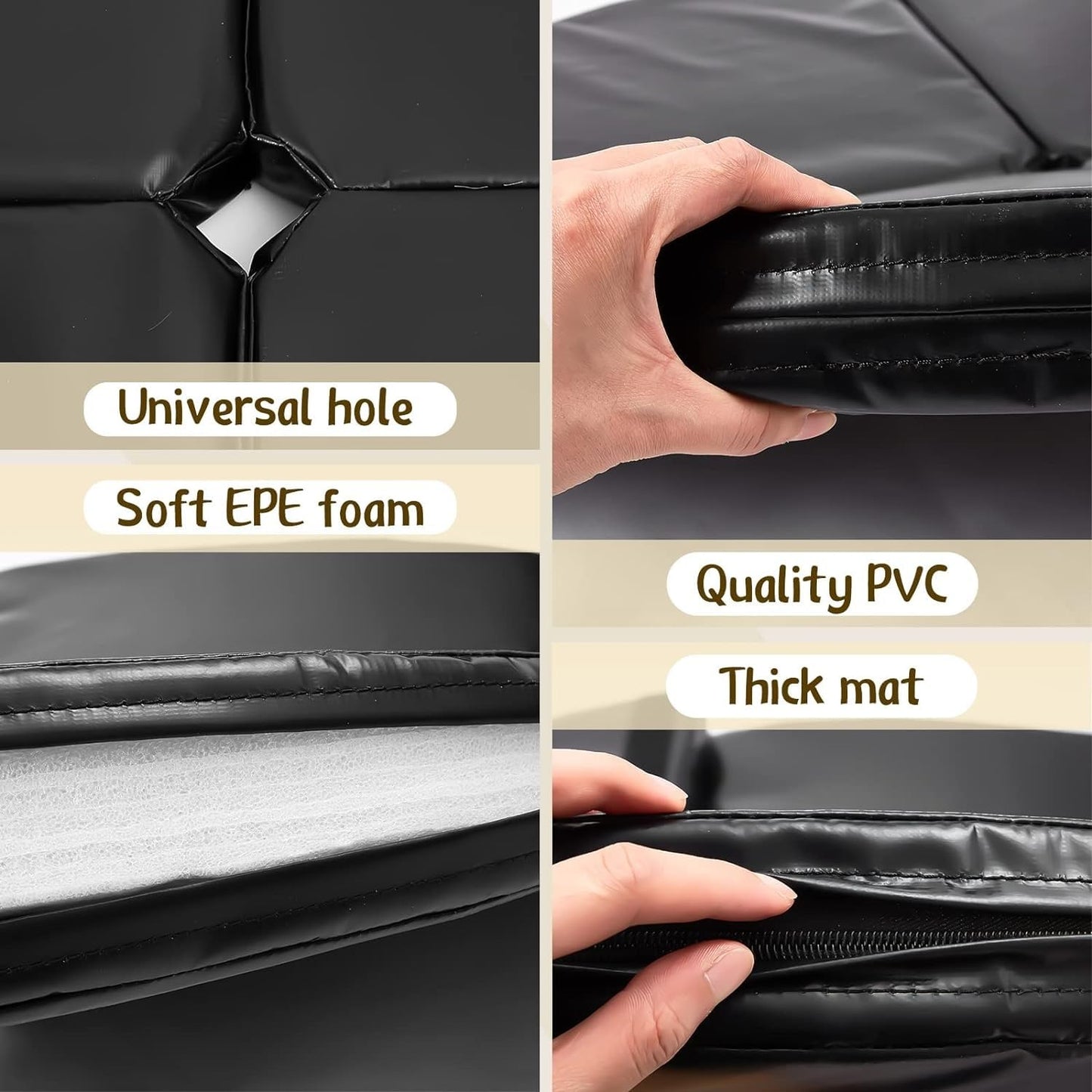 Pole Dancing Pole for Home Spinning Pole Dancing Pole Folding Portable Dance Pole Crash Mat, 3cm/ 5cm/ 10cm Thick Safety Dancing Cushion for Home/Studio 45mm Sp,130cm/4.3ft/51in-Thick 10cm/4in