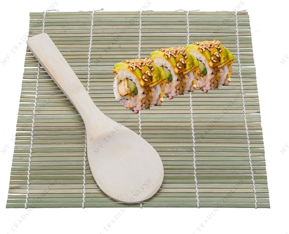 M.V. Trading 900208 Bamboo Sushi Mat with Paddle Kit