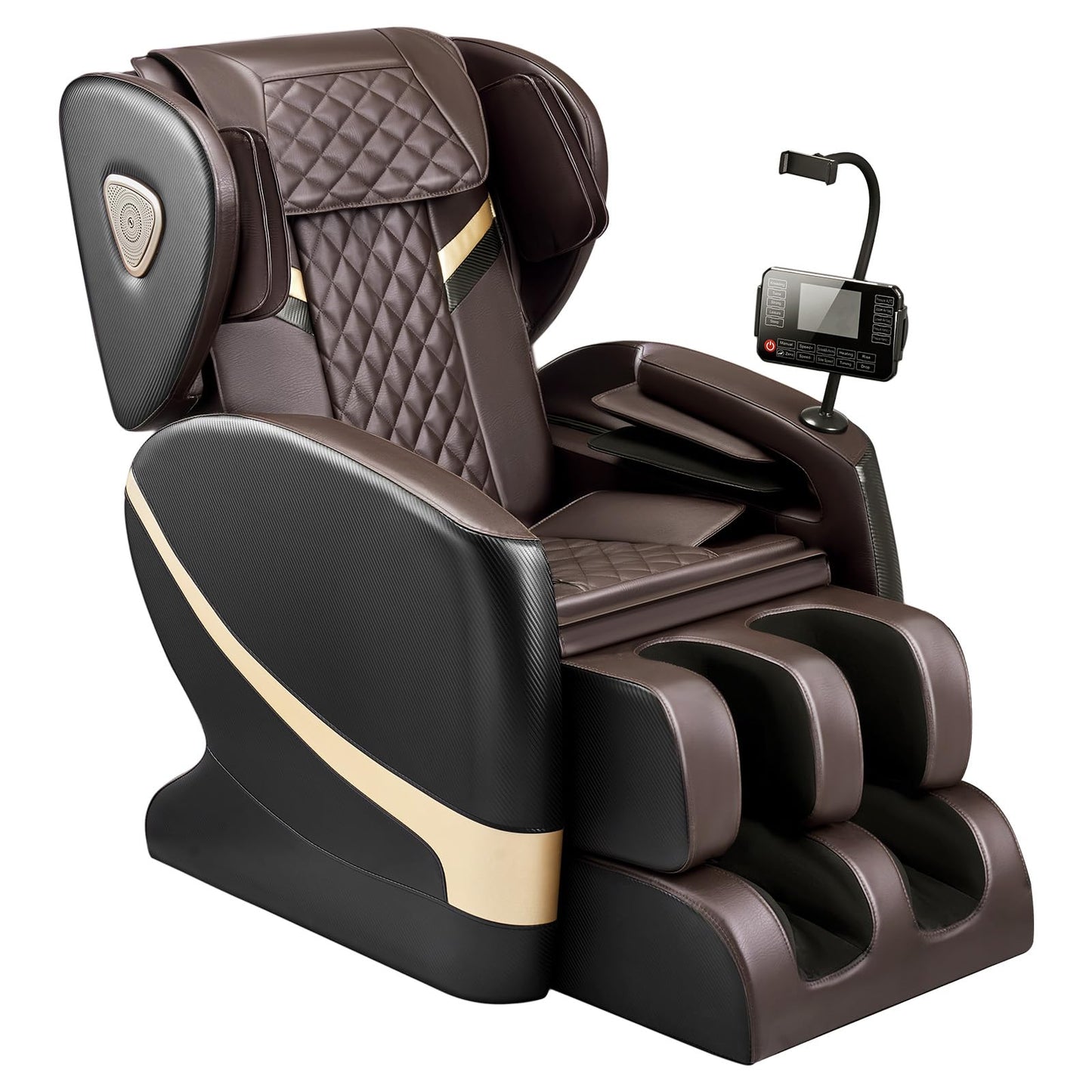 VEVOR Massage Chair, Zero Gravity Full Body Massage Chair with 10-Point Rollers, 5 Automatic Modes, 8 Airbags, Waist & Leg Heating, Bluetooth Speaker, Touchscreen Control, for Home and Office Use
