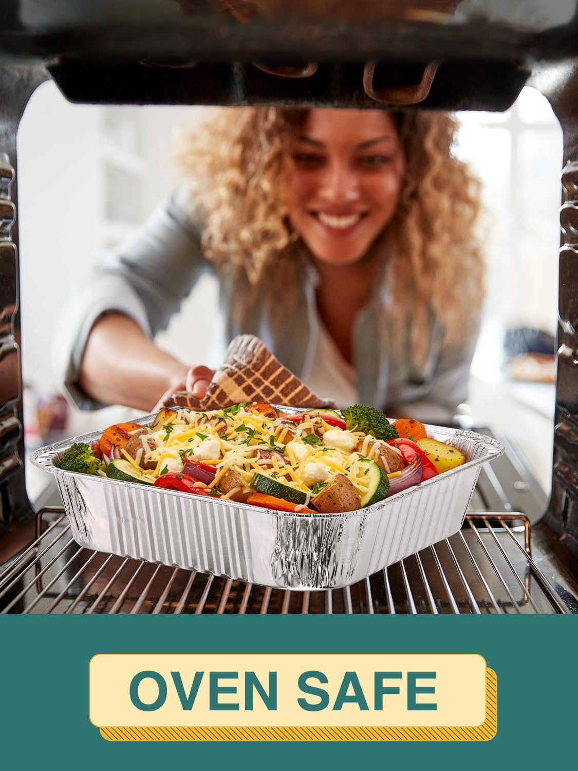 NEEBAKE 50 Pack 8x8 Aluminum Pans with Lids - Disposable Square Foil Baking Containers for Cakes & Bread