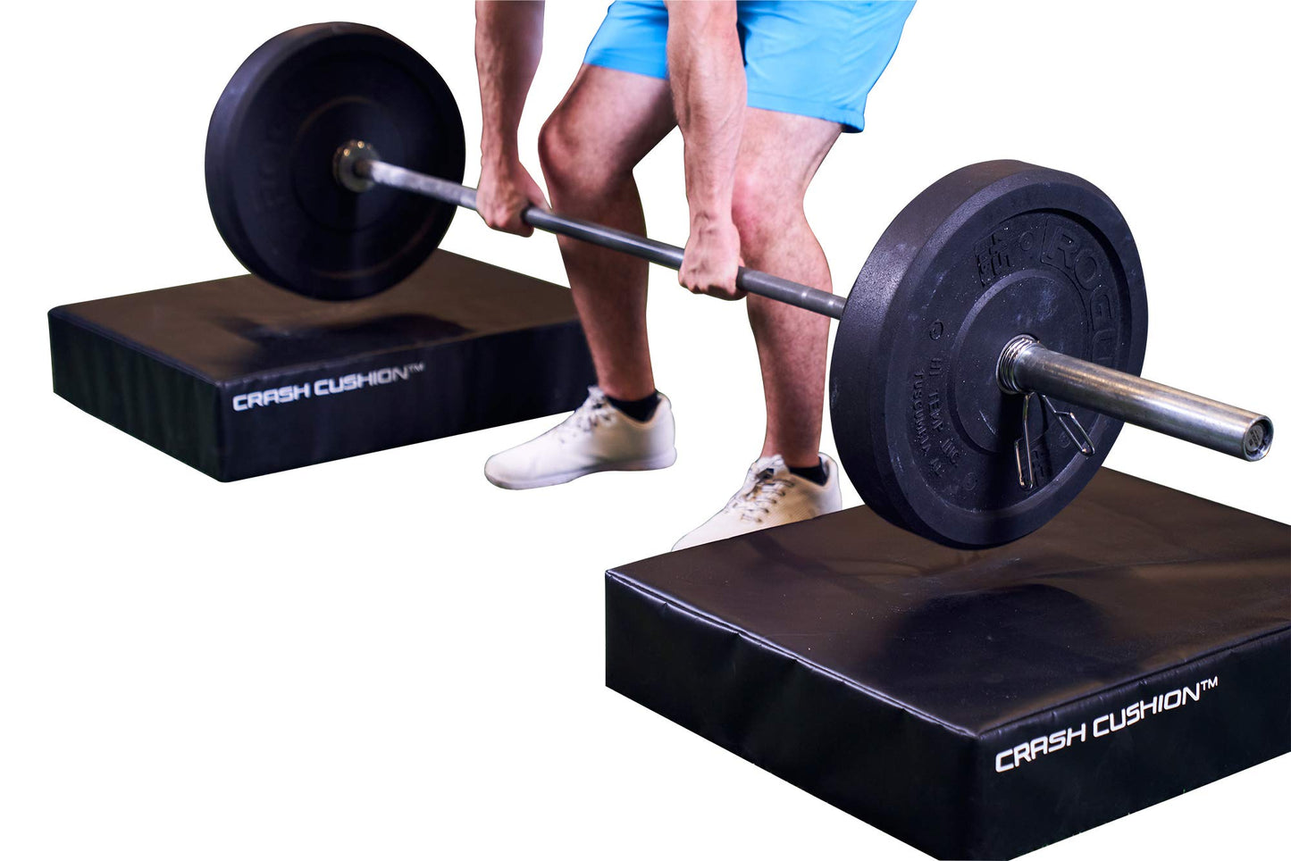 ABMAT 6" Crash Cushions - Sound Suppression and Vibration Damping Pads for Barbells and Weightlifting Drops. Durable Cover and Easy Carry Handles. Black. Sold in Pairs