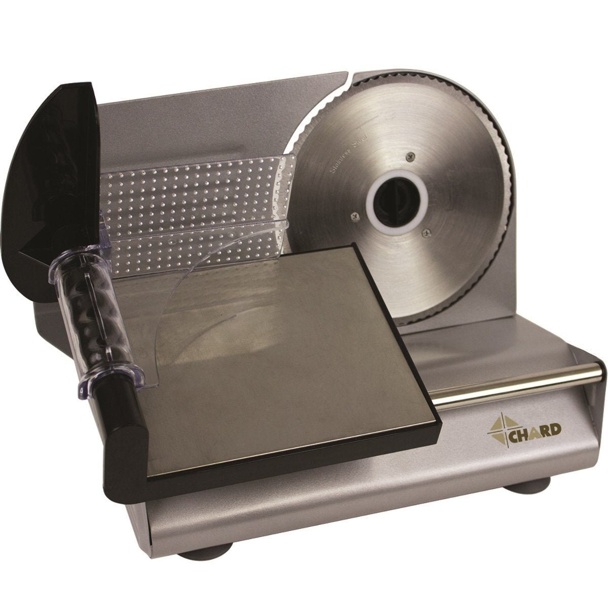Chard FSOP-150, Electric Food Slicer, Gray, Aluminum with 7.5 inch Stainless Steel Blade, 150 watts