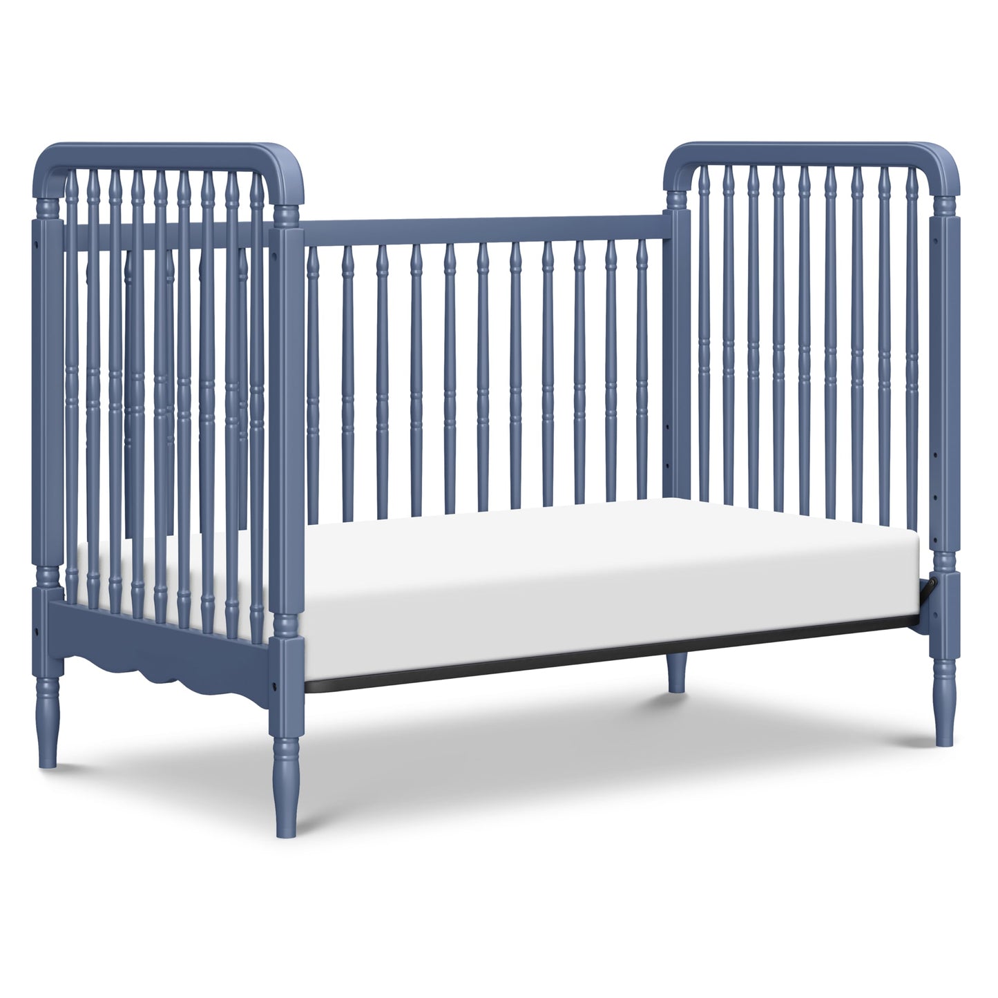 Namesake Liberty 3-in-1 Convertible Baby Crib - Greengurad Gold Certified - Wooden Convertible Baby Crib to Toddler Bed, Daybed - Durable & Easy to Assemble, 4 Adjustable Mattress Heights - Cove Blue