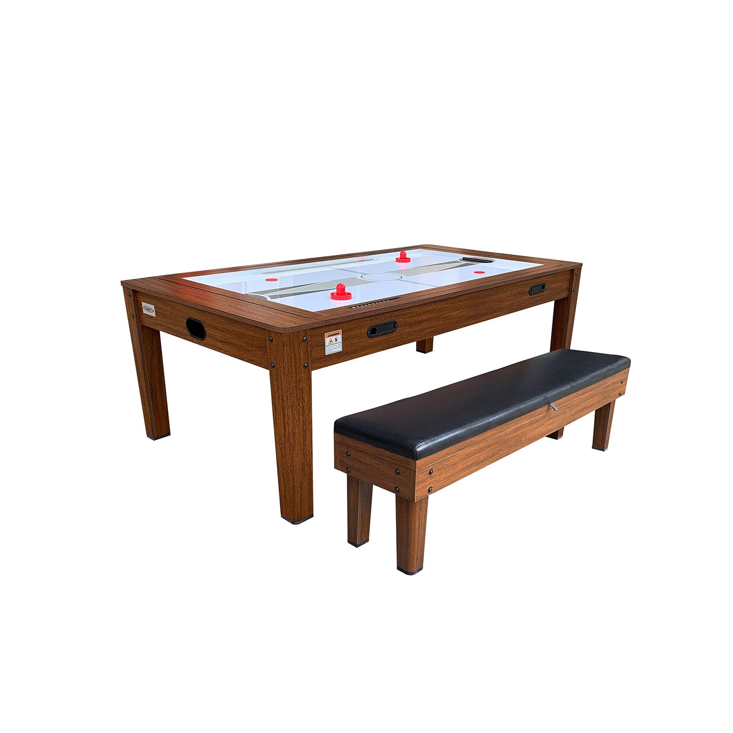 RACK Luxor 7.5-Foot 4-in-1 Multi-Game Swivel Billiard/Pool Table (Green Felt with 1 Bench) โ Pool Table, Table Tennis, Air Hockey & Dining Table โ Portable Multi Game Table for Adults & Kids