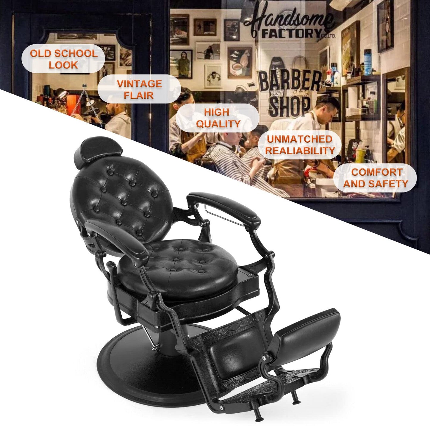 Artist hand Barber Chair Heavy Duty Barber ChairsBeauty Spa Equipment Salon Chair