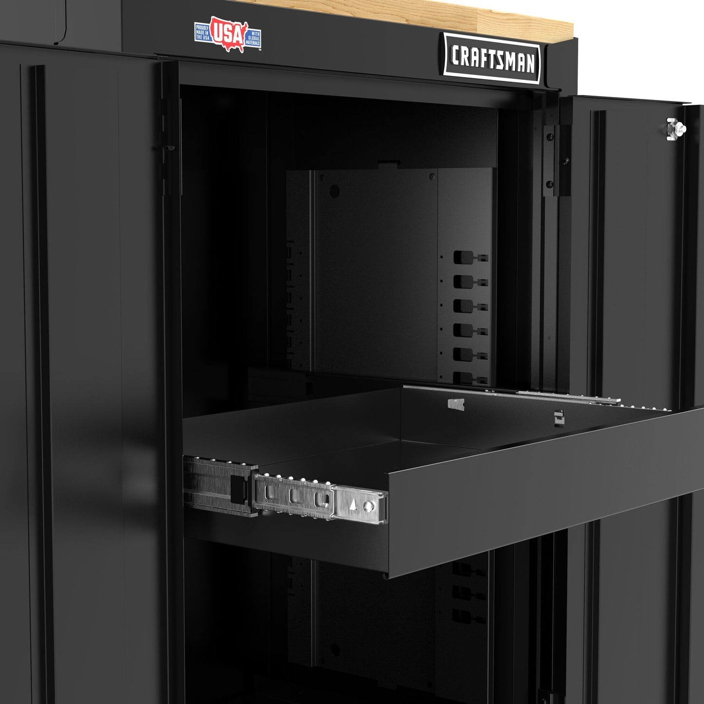 CRAFTSMAN Metal Garage Storage Cabinet, 2 Door Base Cabinet, 26.5 Inch (CMST22603BK)
