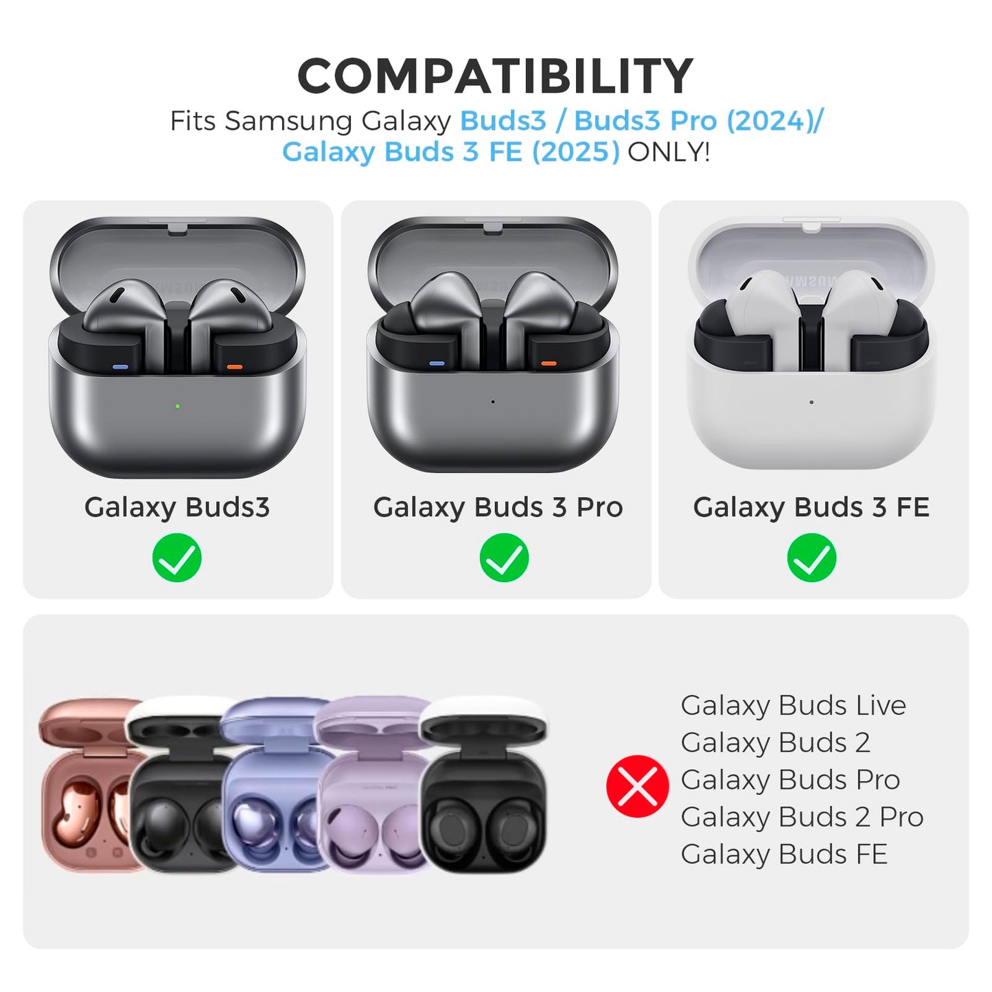 AhaStyle Silicone Case for Samsung Galaxy Buds 3 FE (2025) / Galaxy Buds3 / Galaxy Buds3 Pro (2024) with Cleaning Kit Retro Handheld Game Console Design Skin Cover for Samsung Galaxy Buds3 Series