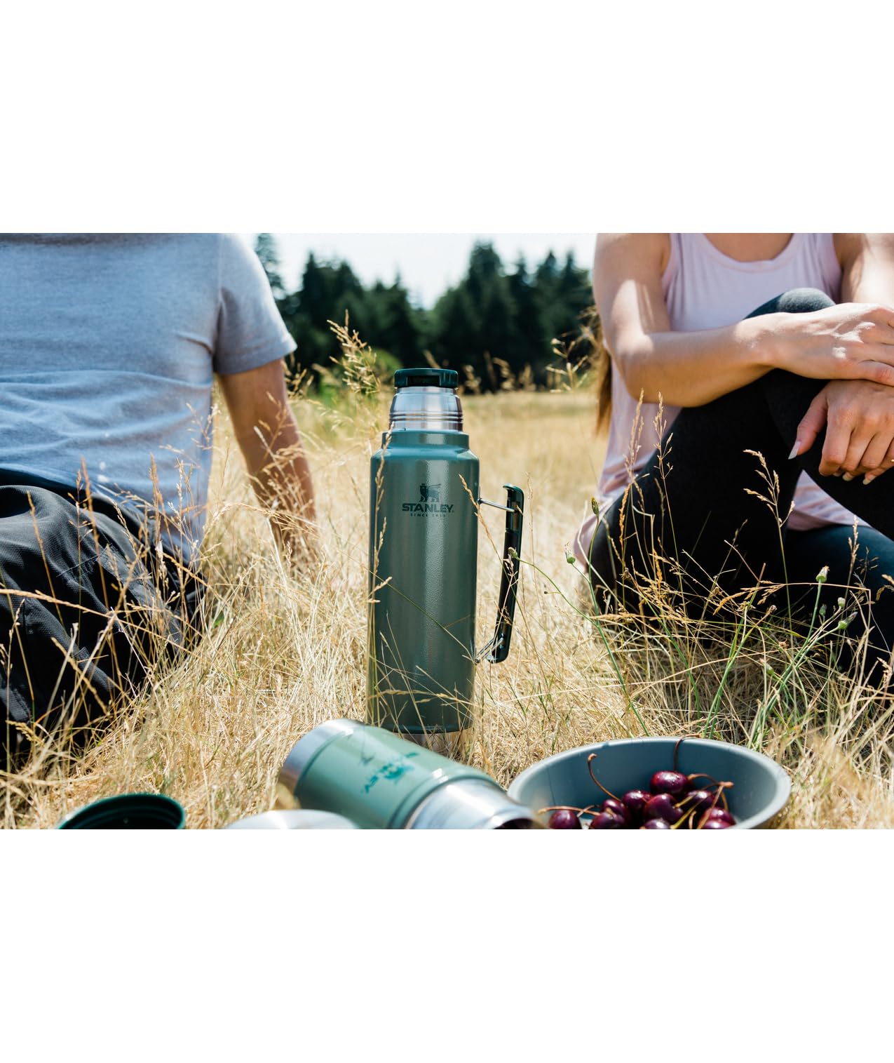 Stanley Classic Legendary Vacuum Bottle 20 oz | Wide Mouth with Leakproof Cup Lid | Keep Drinks Hot or Cold | Packable for Travel | Insulated Stainless Steel Thermal Bottle | BPA-Free | Black 2.0