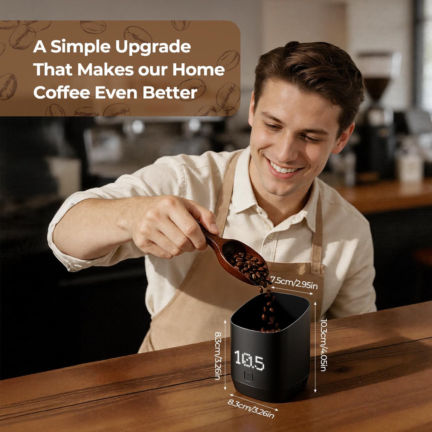 Subscale Digital Dosing Cup with LED Display - Sleek & 1g/0.1oz Precise Scale - Dosing & Brewing Accessories,USB-C Charging,Waterproof, Measures Coffee Grounds for Espresso - Baking/Coffee Lover Gifts