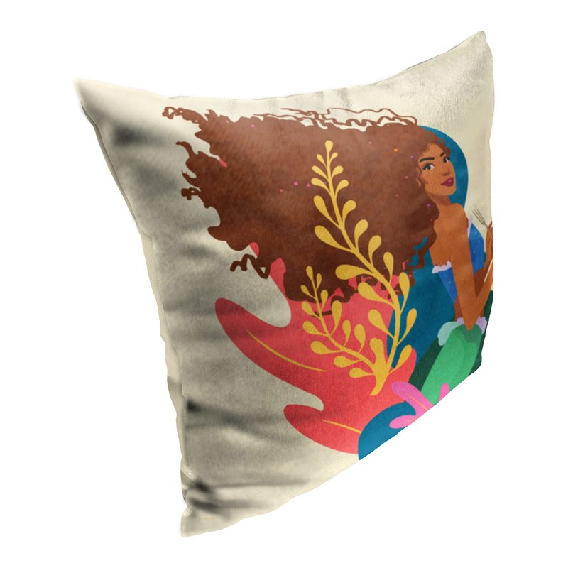 Northwest Little Mermaid/Ariel Pillow, 18" x 18", Curious