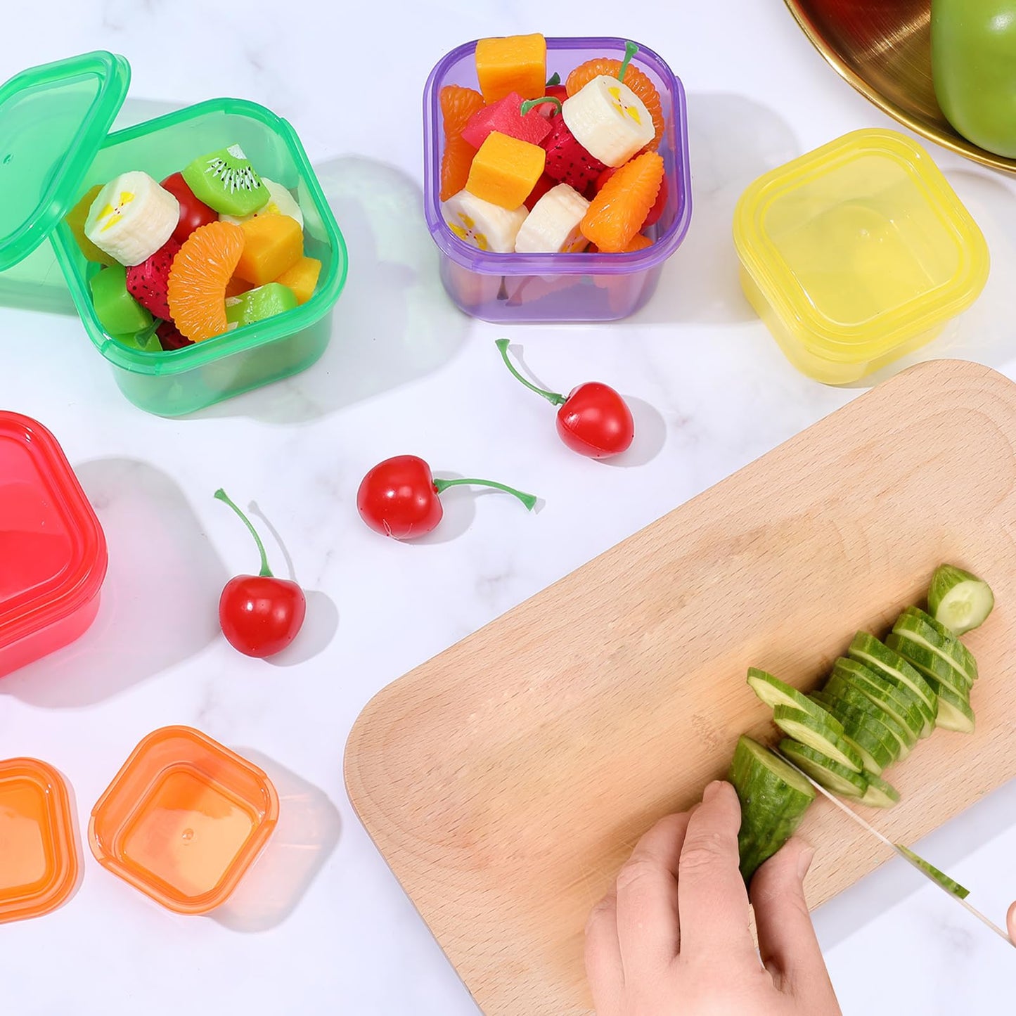 28 Pcs Portion Control Container Kit,21 Day Fix Containers And Food Plan,Multicolor Coded Containers,Meal Prep System Storage Containers,BPA Free Weight Loss Food Containers For Double Diet Plan
