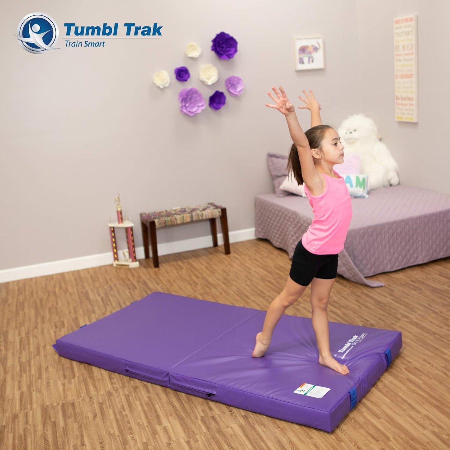 Tumbl Trak Jr. Practice Mat Gymnastics Crash Pad, Purple