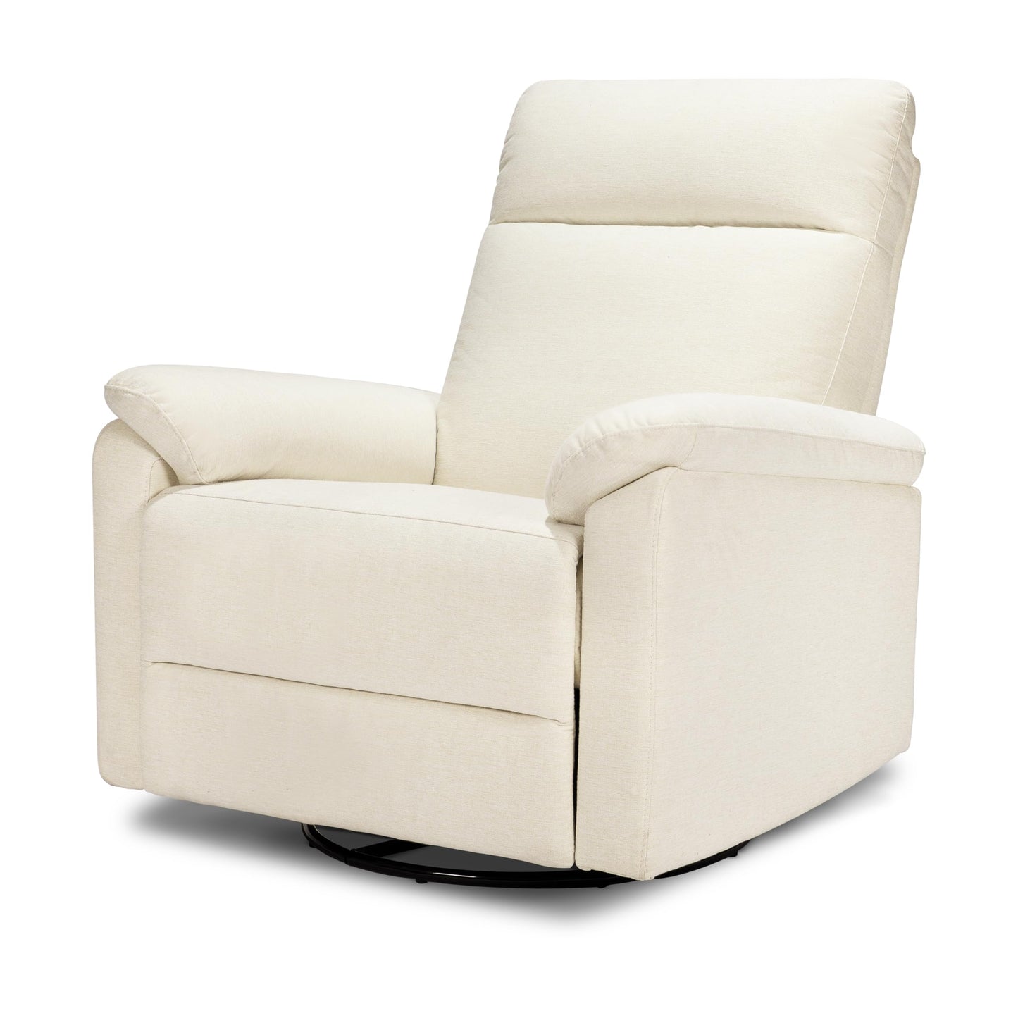 Davinci Suzy Swivel Recliner in Vanilla, GREENGUARD Gold & CertiPUR-US® Certified
